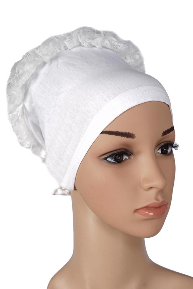 Vêtements hijab BLANC BONNET 40090-1  - ALVİNA