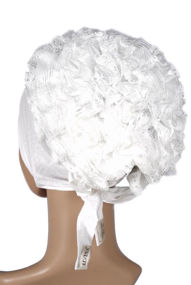Vêtements hijab BLANC BONNET 40090-1  - ALVİNA