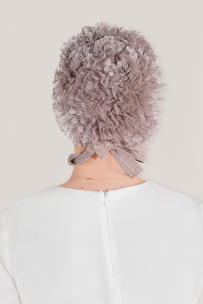 Vêtements hijab VISON BONNET 40090-1  - ALVİNA