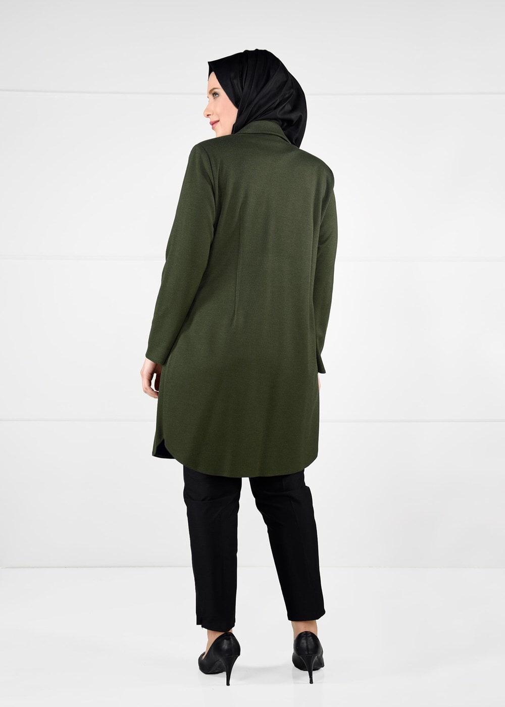 Tesettür giyim HAKİ 2642 CEKET