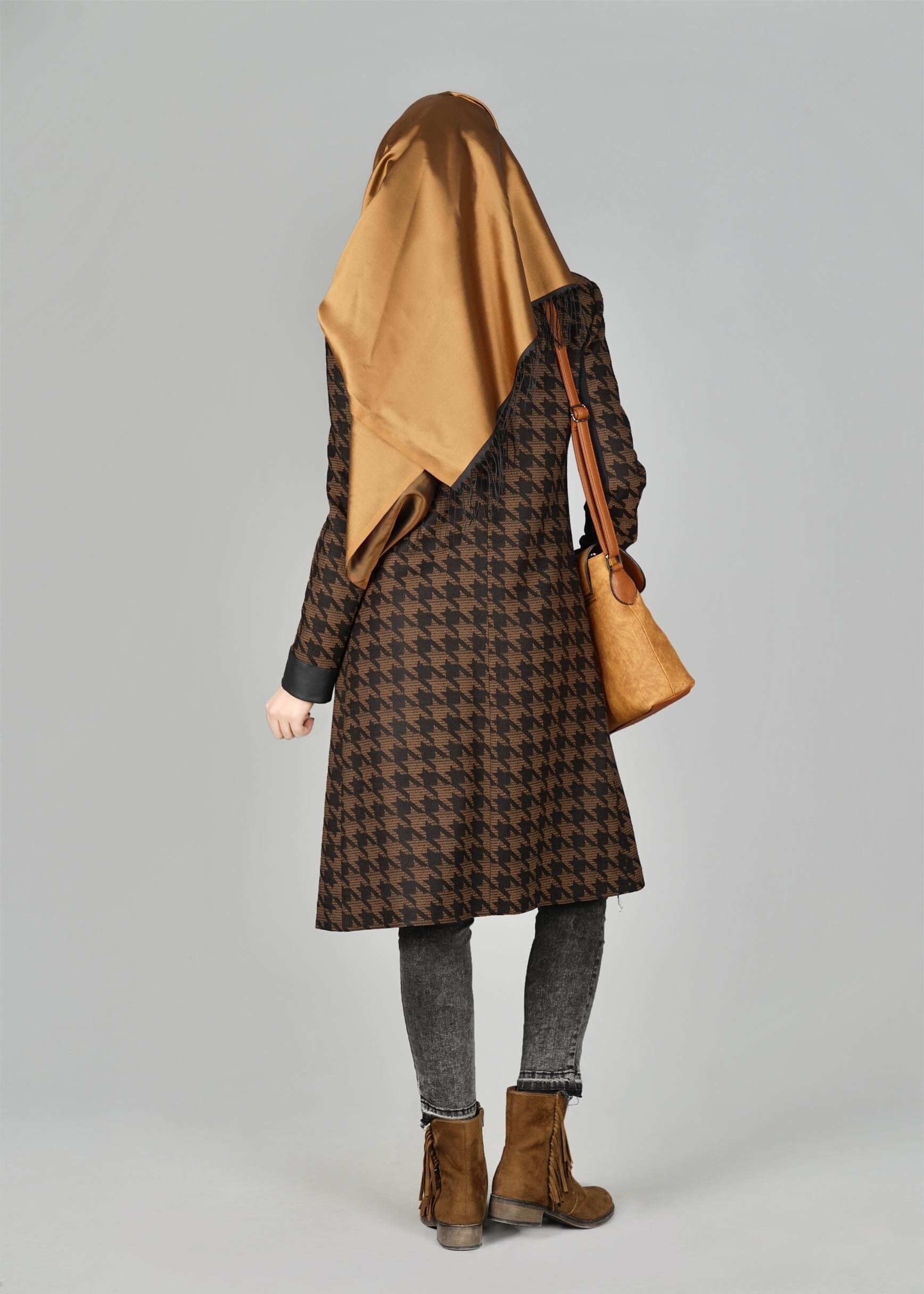 Tesettür giyim KAHVE 4001 CEKET