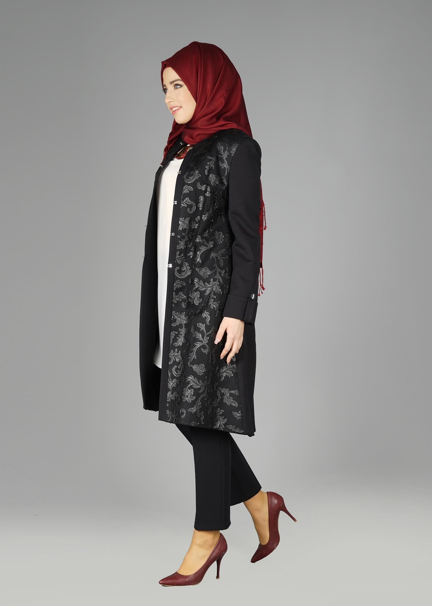 Tesettür giyim SİYAH 4017 CEKET