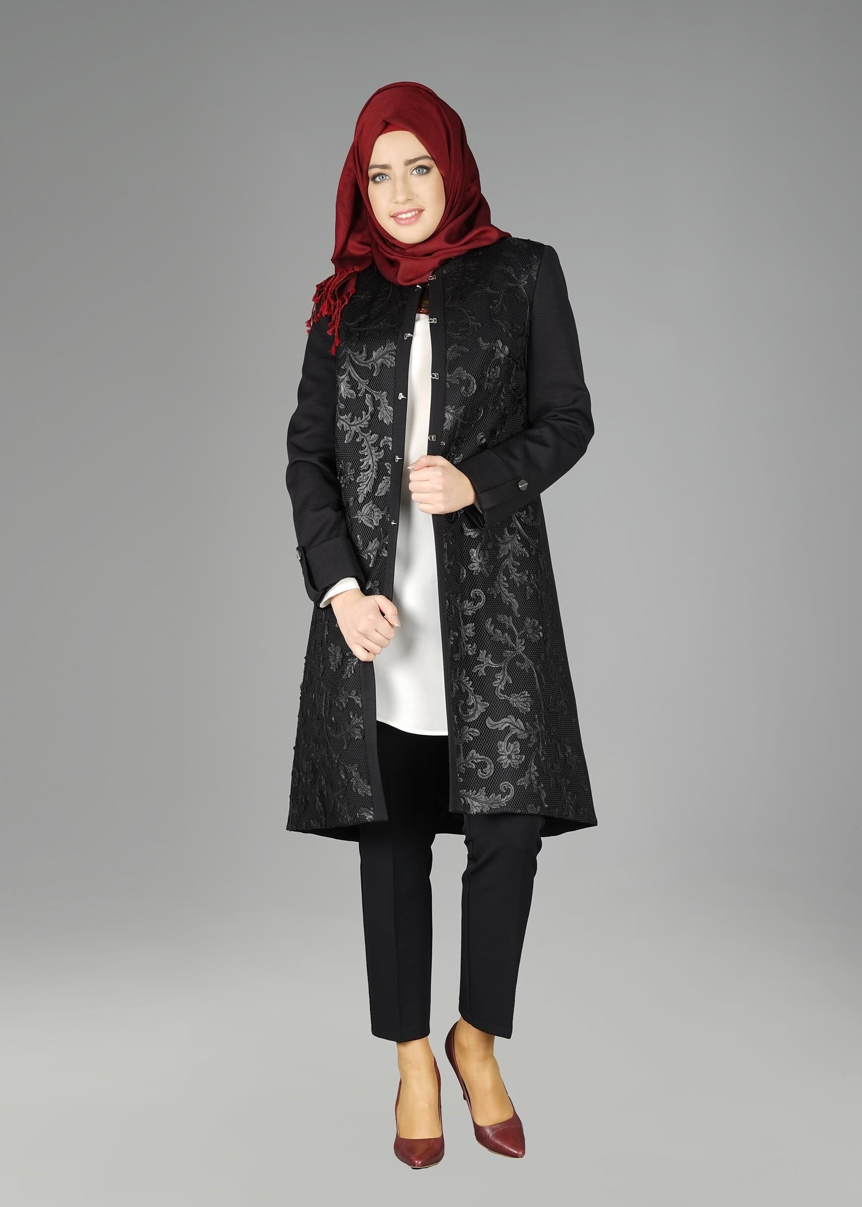 Tesettür giyim SİYAH 4017 CEKET