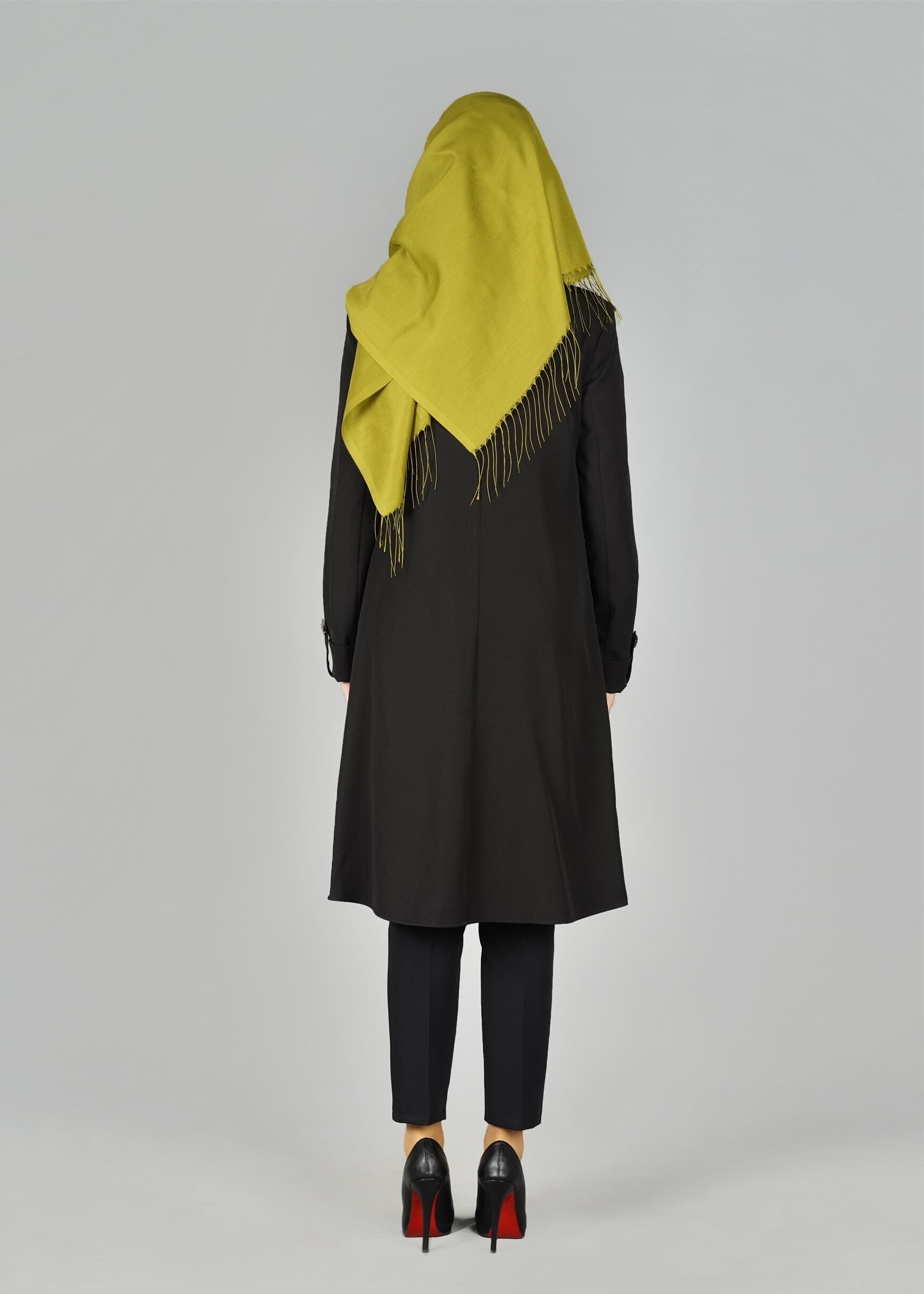 Tesettür giyim SİYAH DALGALI DESENLİ CEKET 4019