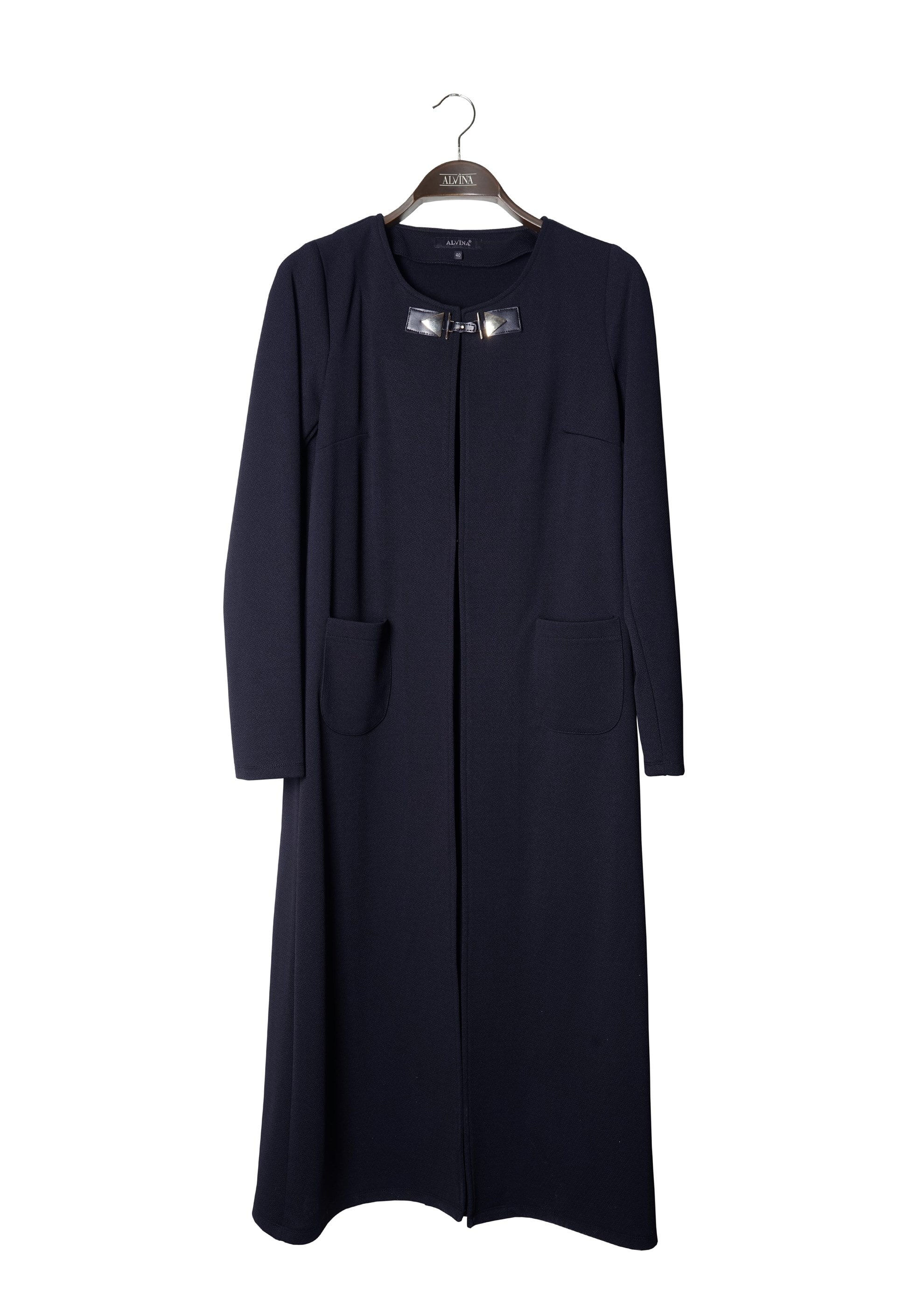 Tesettür giyim LACİVERT CEPLİ DÜZ CEKET 4756