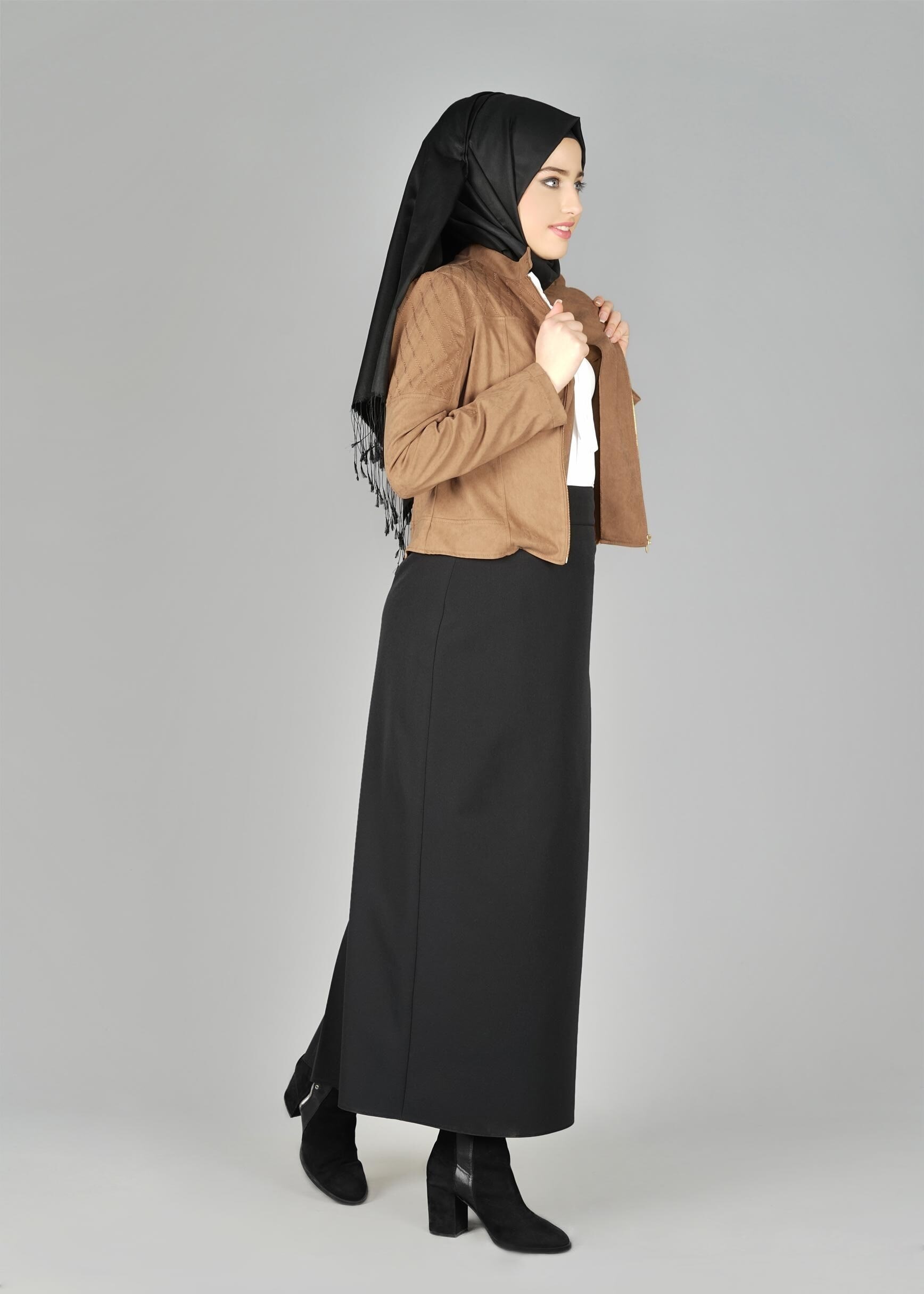 Tesettür giyim BEJ 4825 CEKET