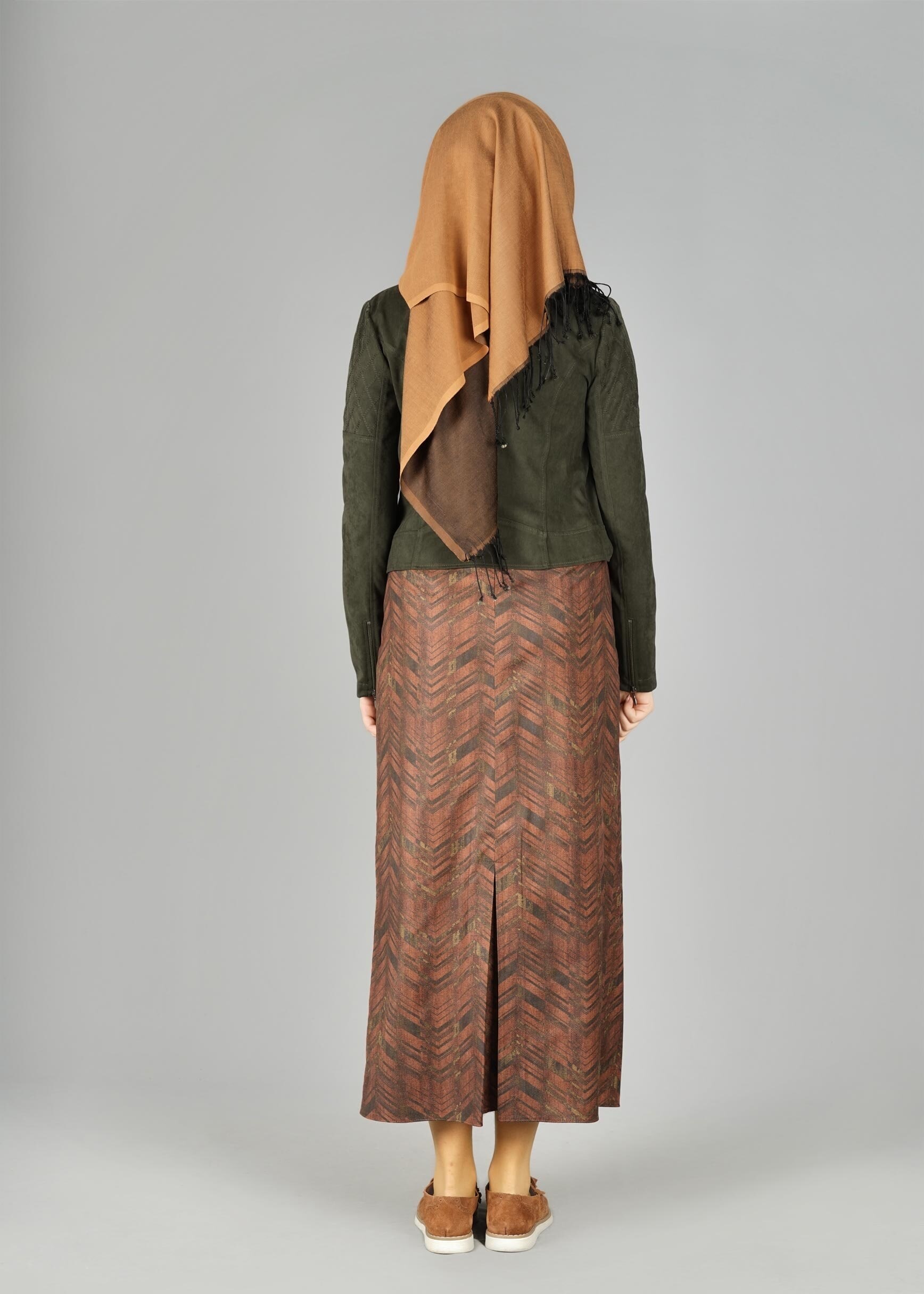 Tesettür giyim HAKİ 4825 CEKET