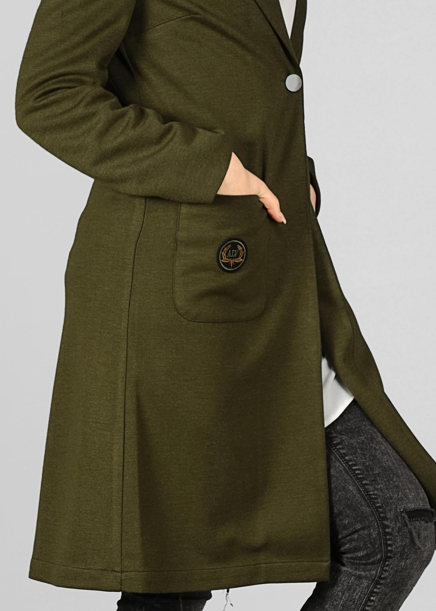 Tesettür giyim HAKİ ARMALI CEPLİ CEKET 4899