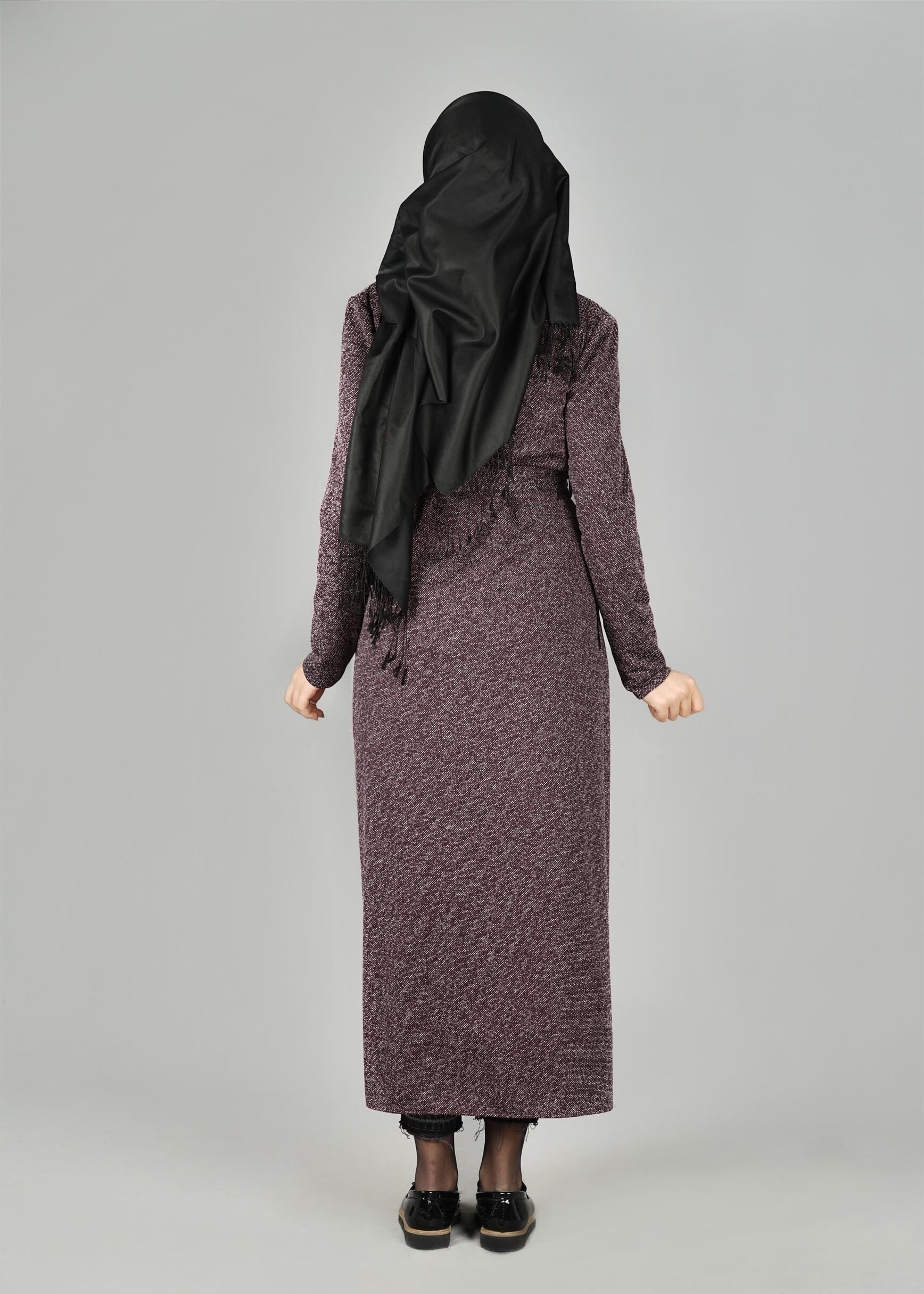 Tesettür giyim MÜRDÜM KUŞAKLI CEPLİ CEKET 4933