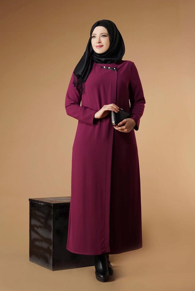 Hijab clothing DAMSON GEM EMBROIDERED DRESS 2646  - ALVİNA