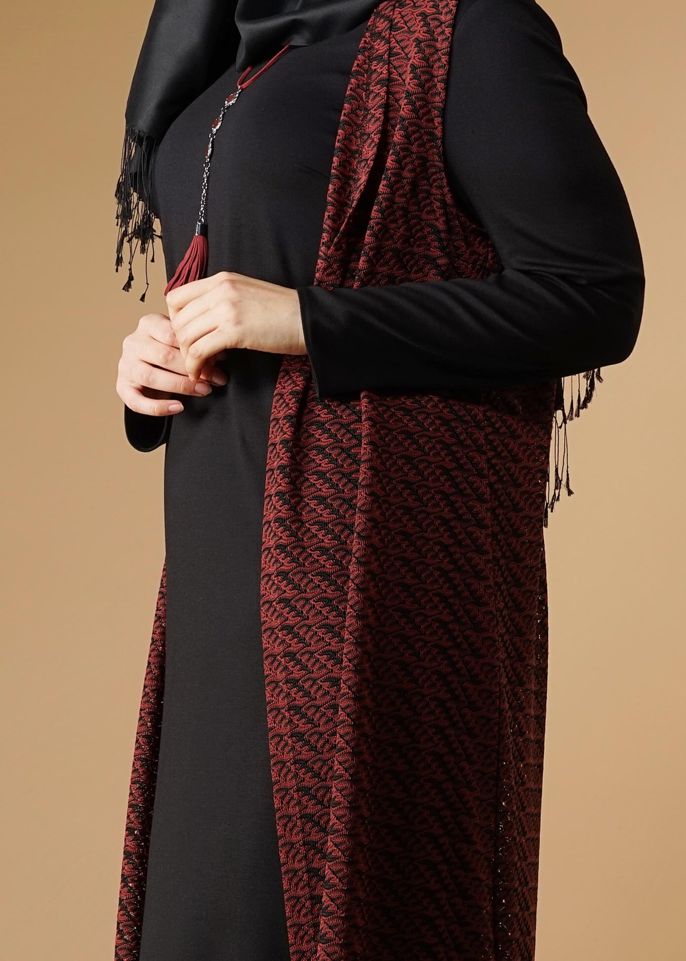 Tesettür giyim TURUNCU 2647 2&prime;Lİ ELBİSE