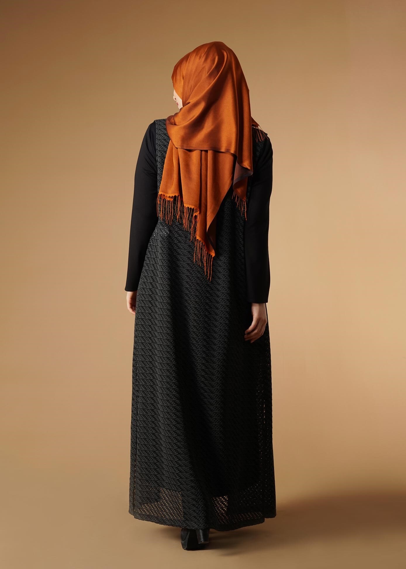 Tesettür giyim GRİ 2647 2′Lİ ELBİSE