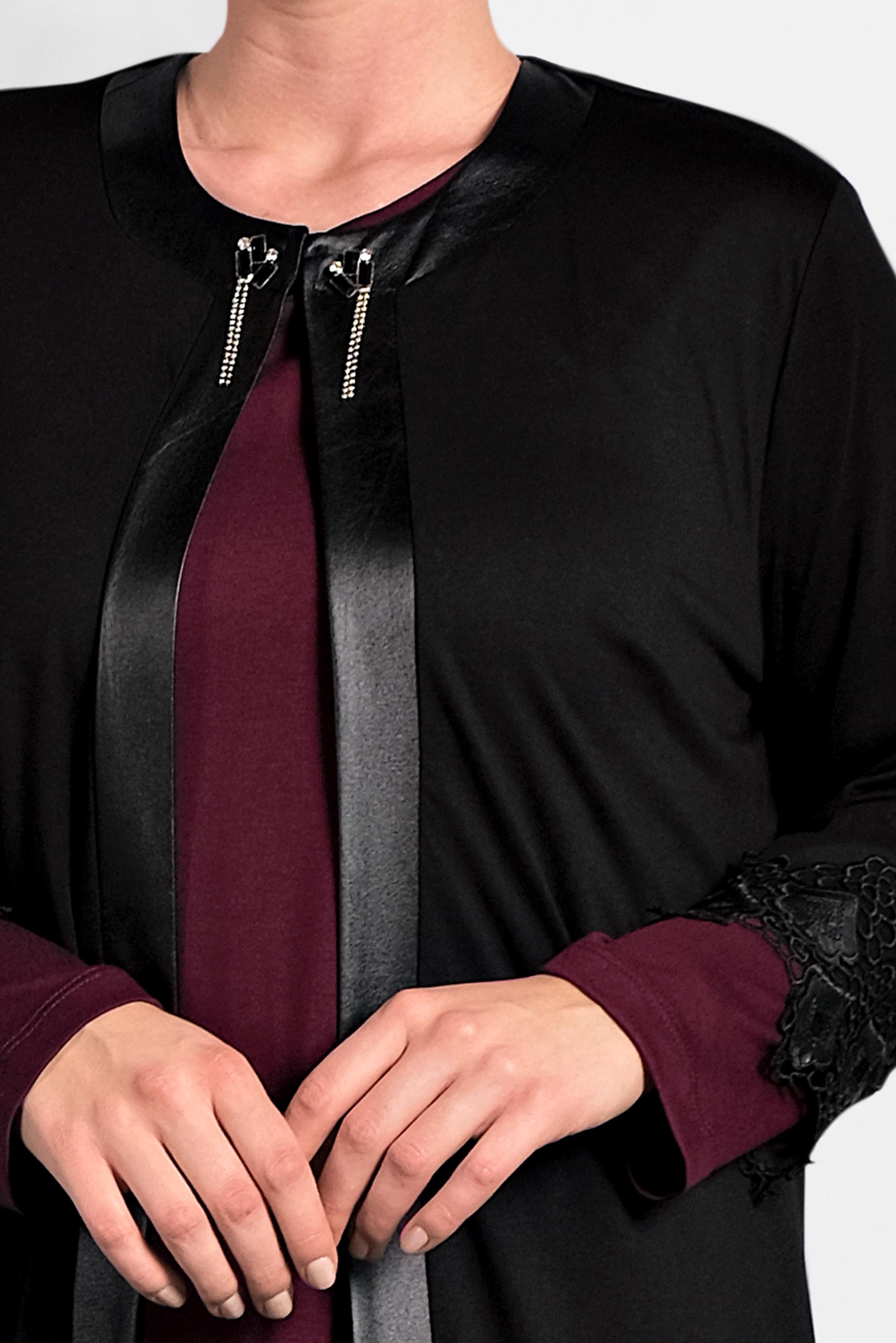 Vêtements hijab ROUGE BORDEAUX ROBE À GUIPURES 2657 