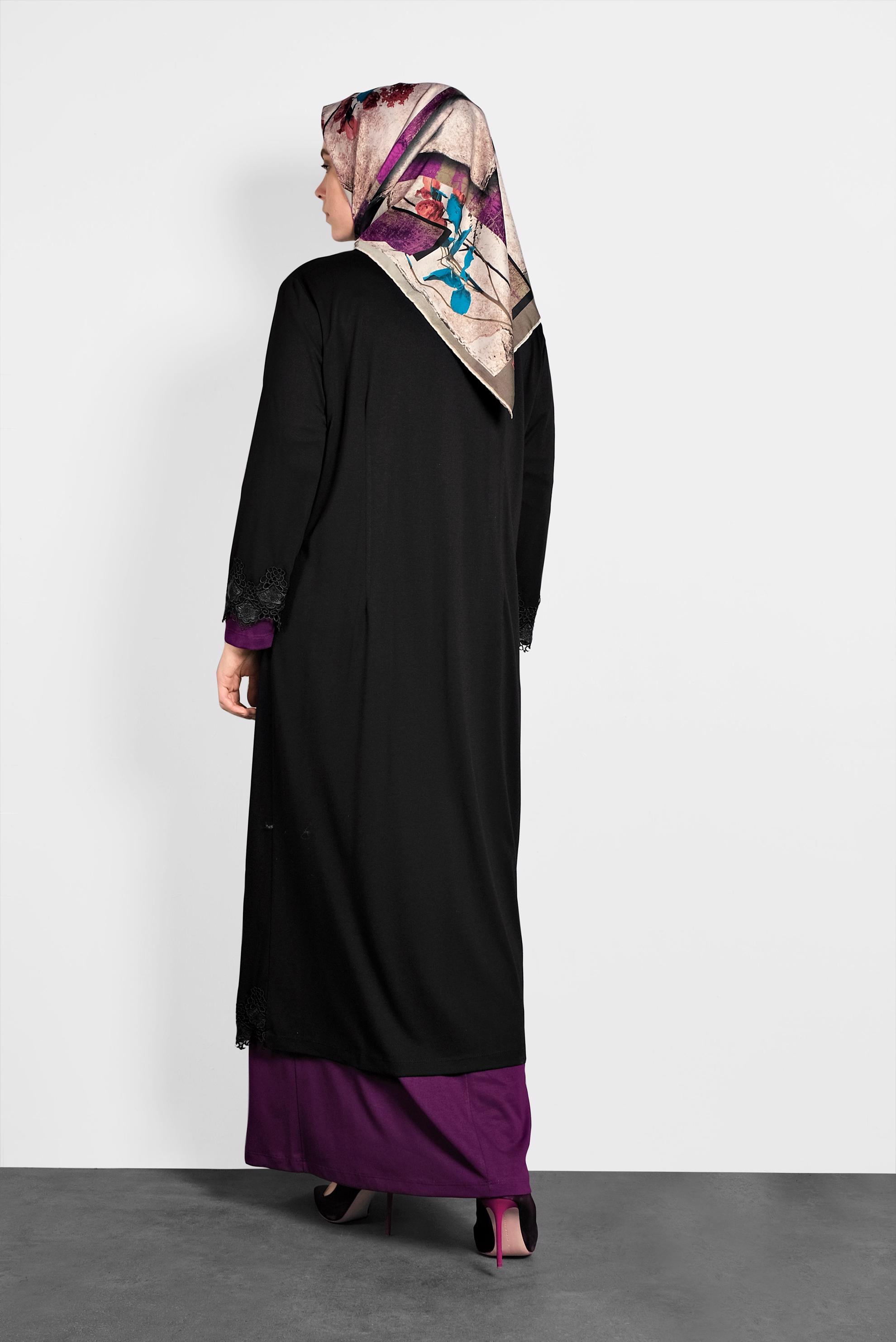 Vêtements hijab POURPRE ROBE À GUIPURES 2657 