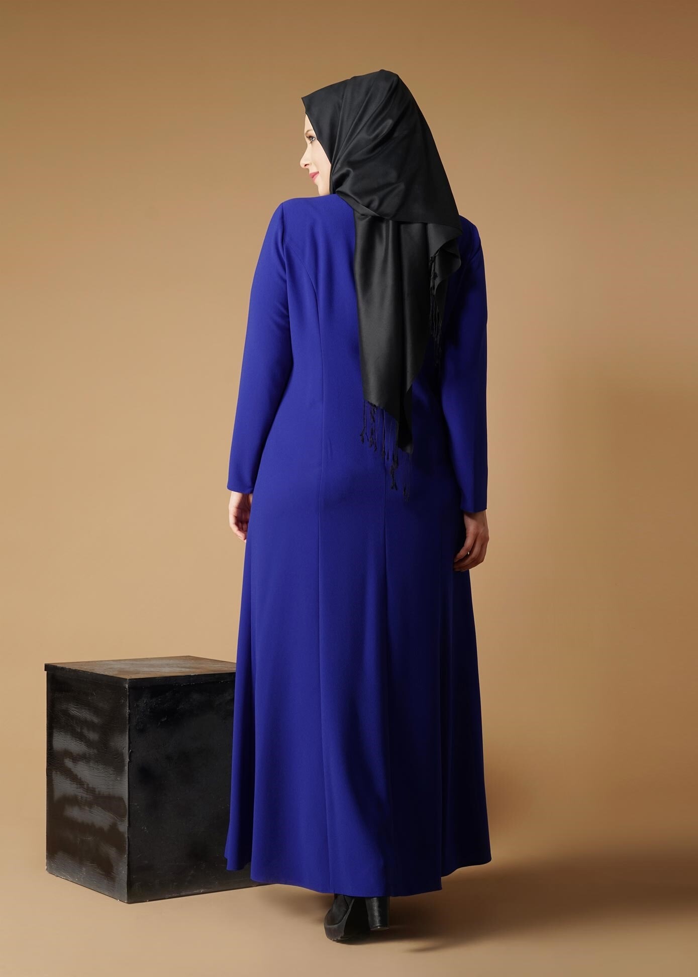 Tesettür giyim LACİVERT 2658 ELBİSE