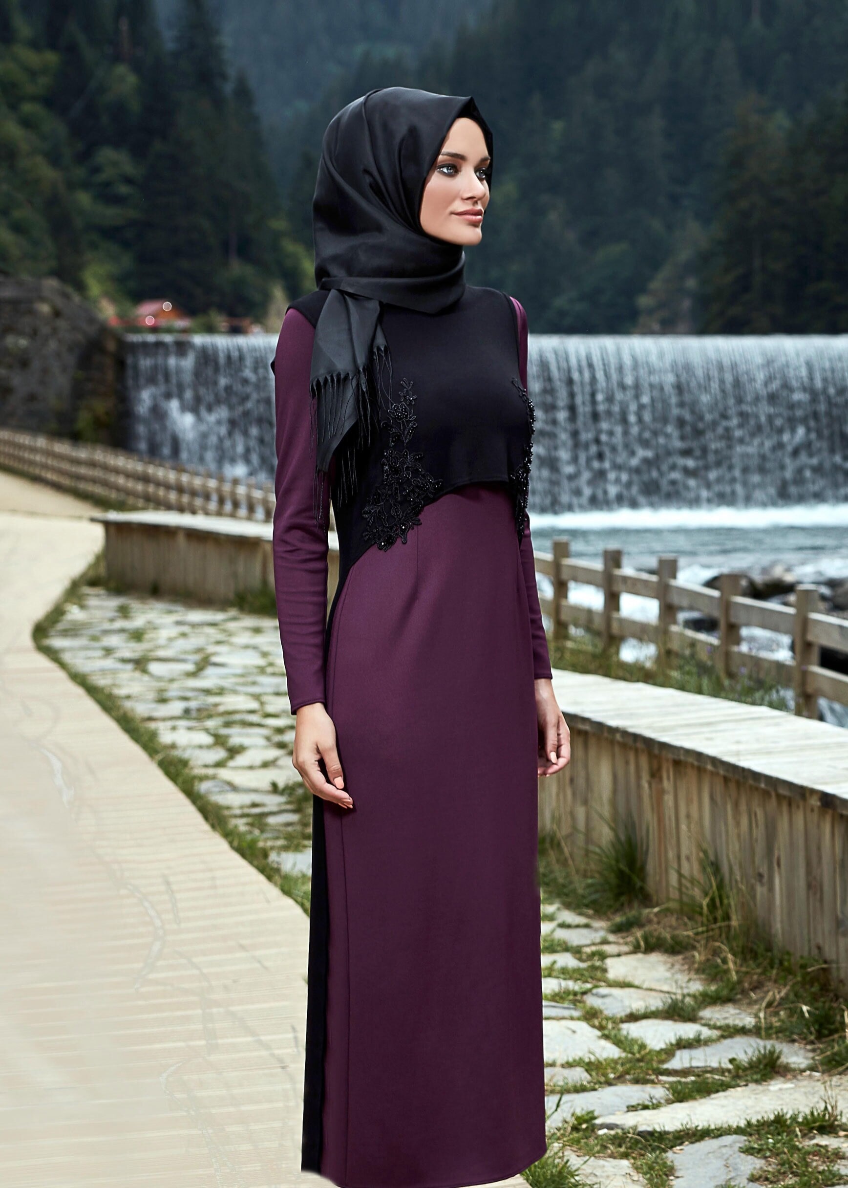 Tesettür giyim MÜRDÜM 4766 ELBİSE