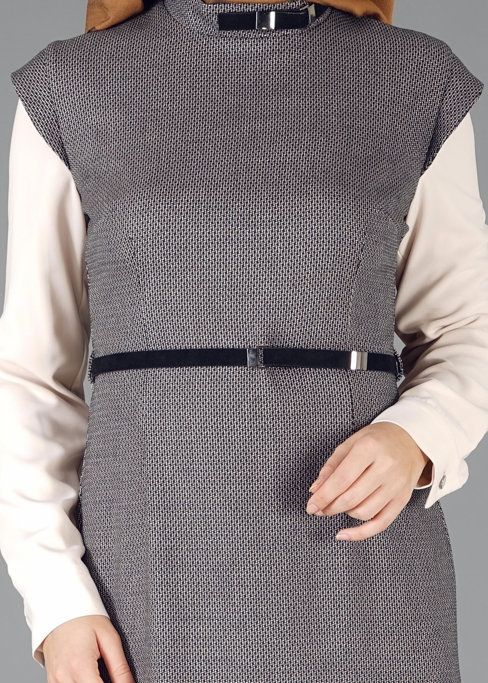 Tesettür giyim LACİVERT 4798 ELBİSE