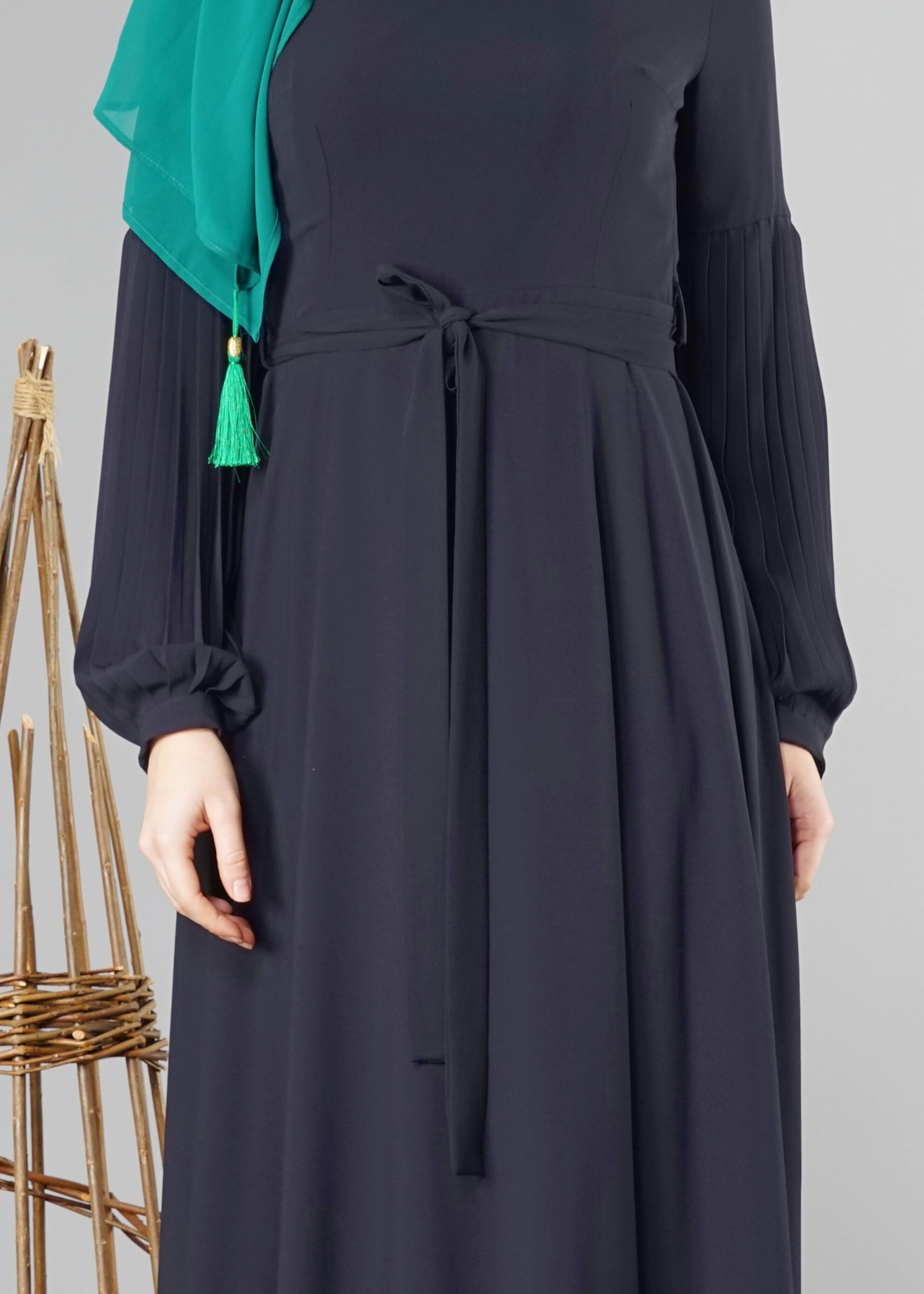 Tesettür giyim LACİVERT 4883 ELBİSE