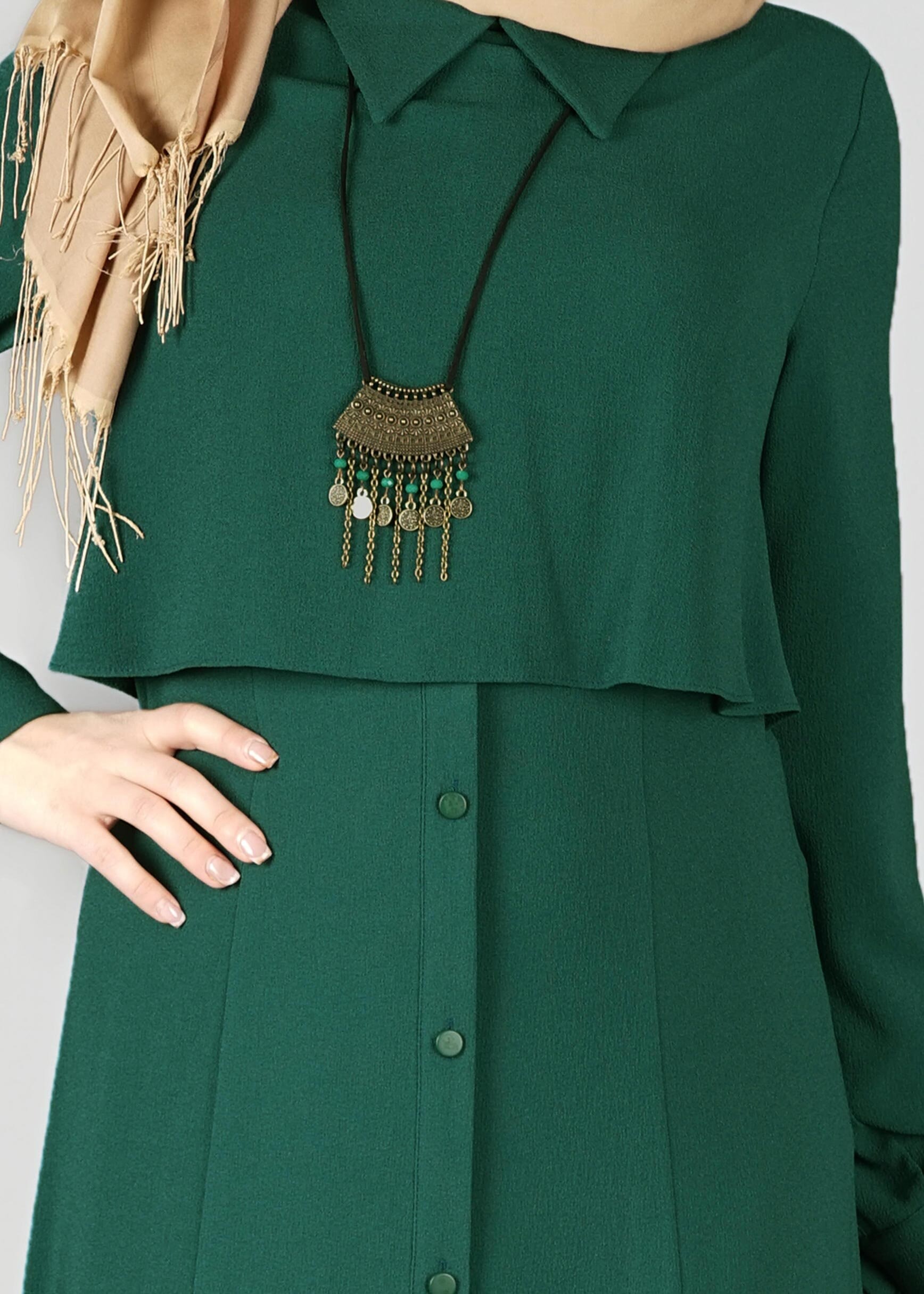 Tesettür giyim MAVİ 4983 ELBİSE