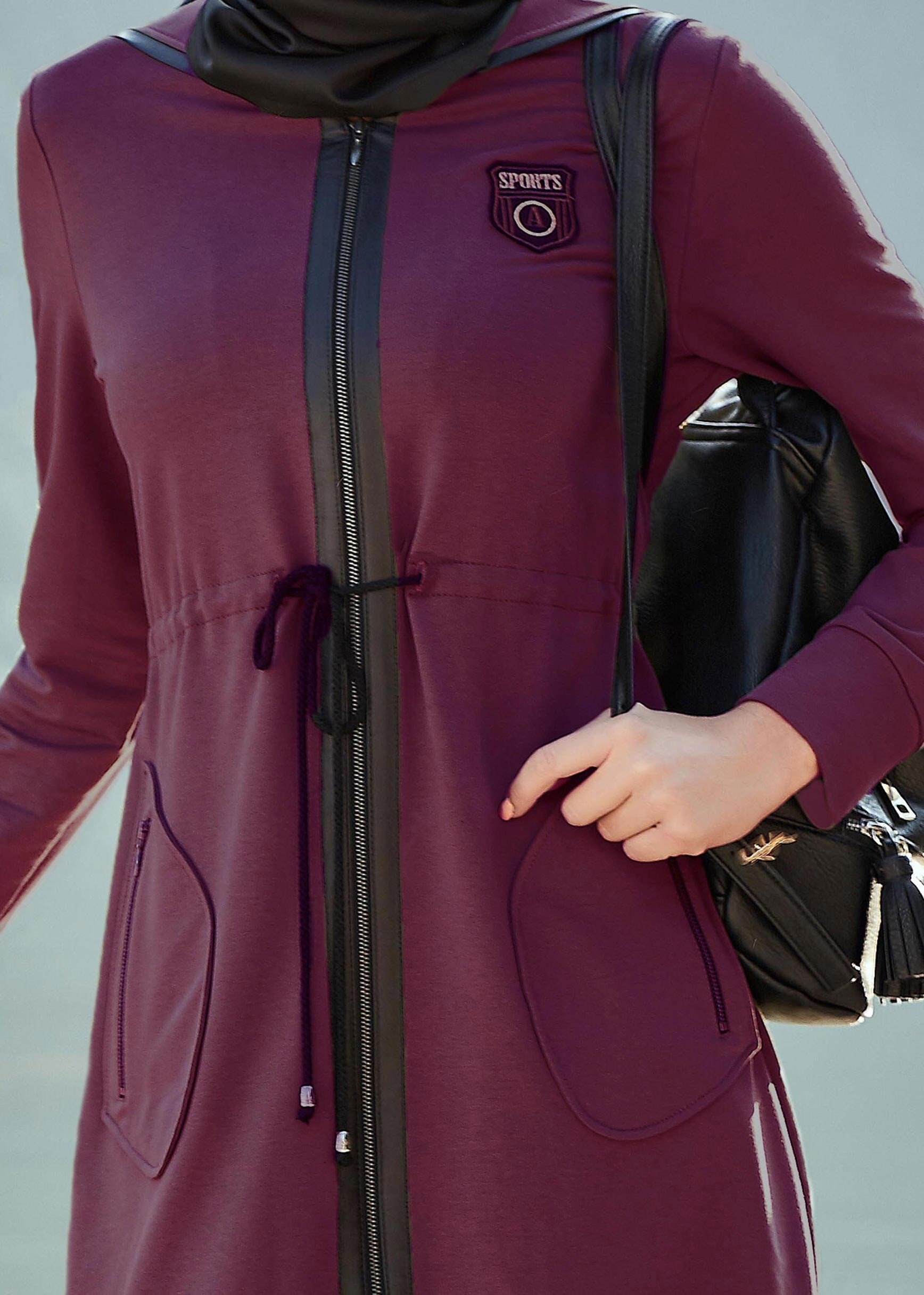 Tesettür giyim MOR ALVİNA TESETTÜR EŞOFMAN FERACE 4832