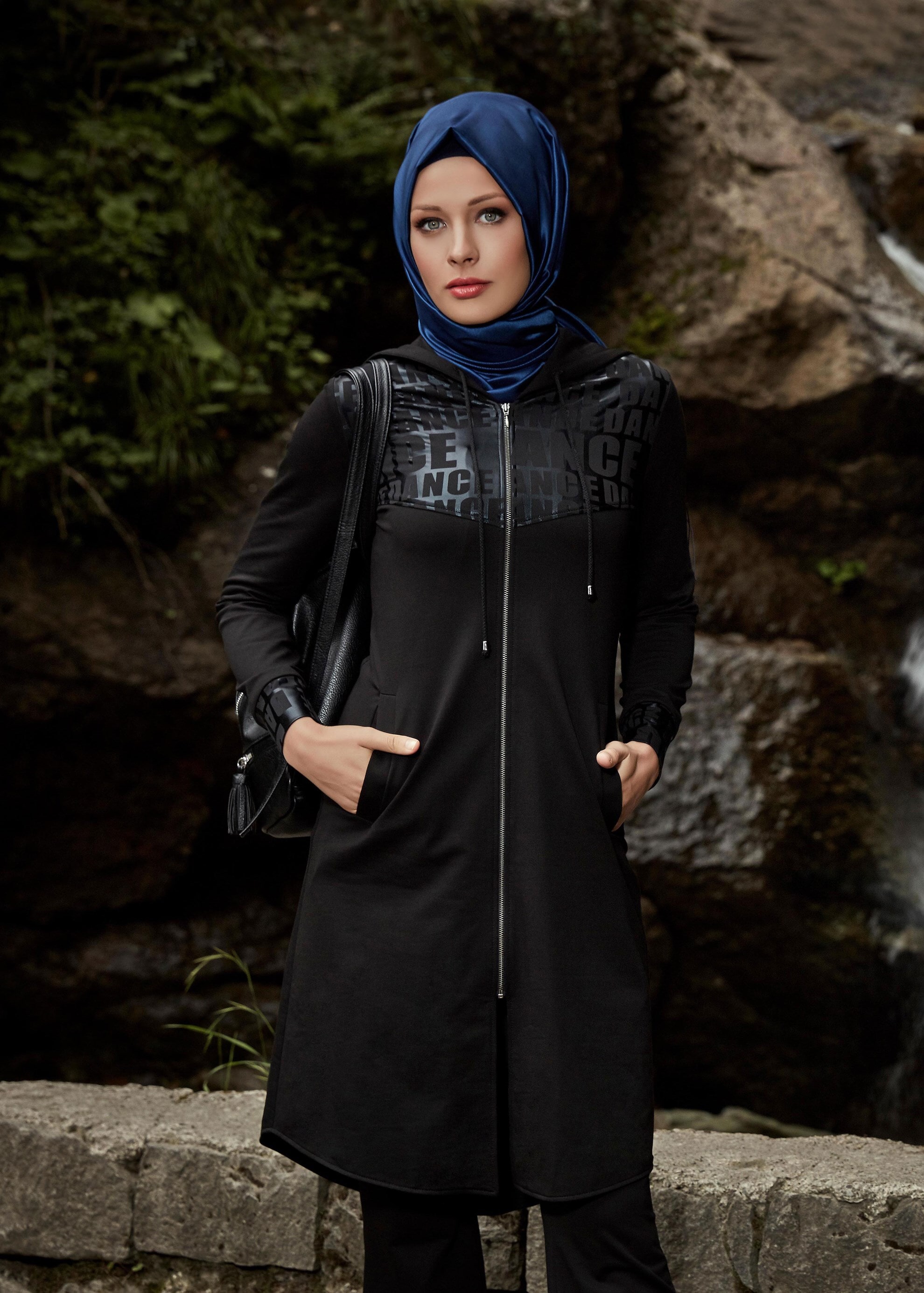 Tesettür giyim SİYAH 4860 EŞOFMAN