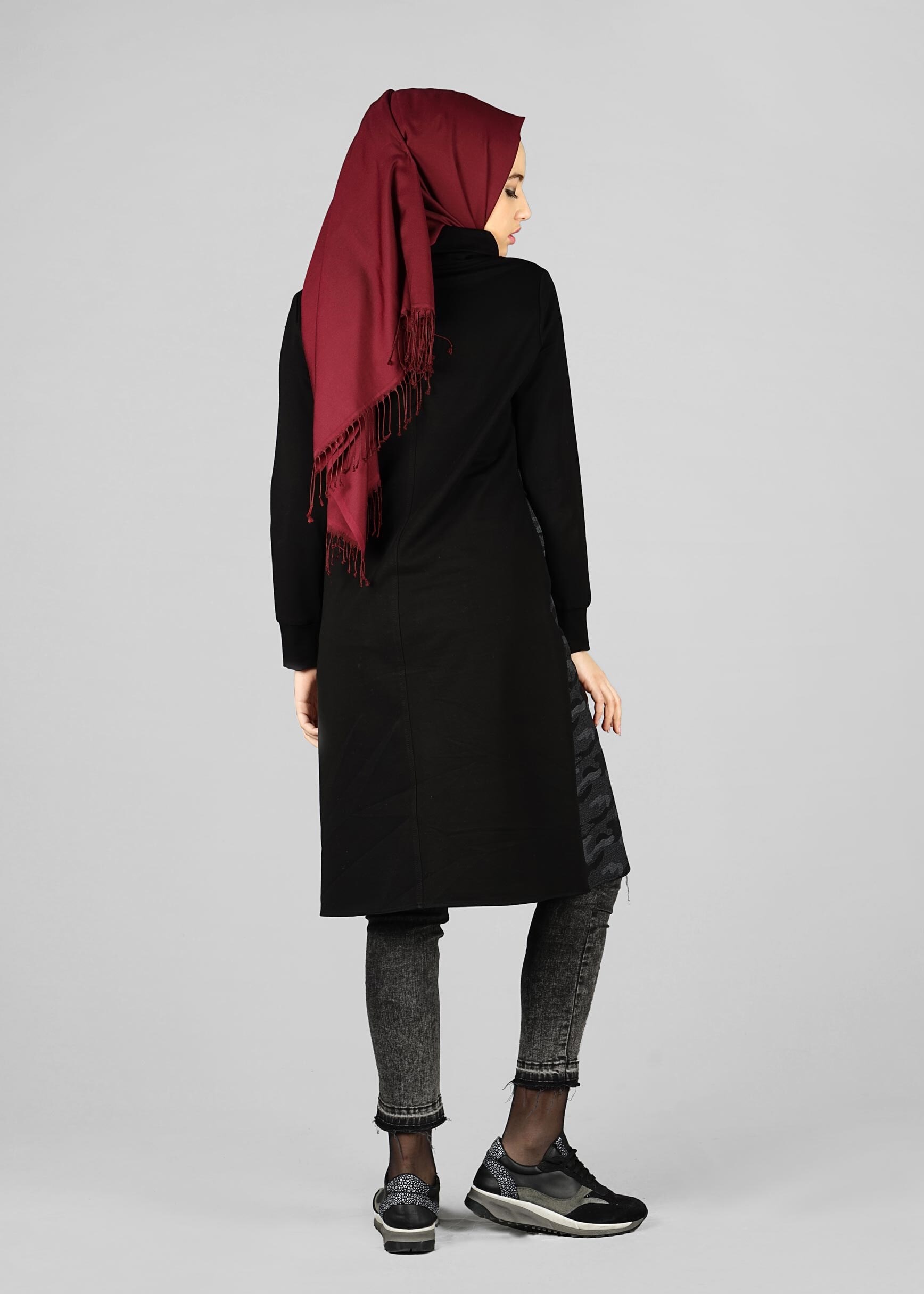 Tesettür giyim SİYAH 4861 TUNİK