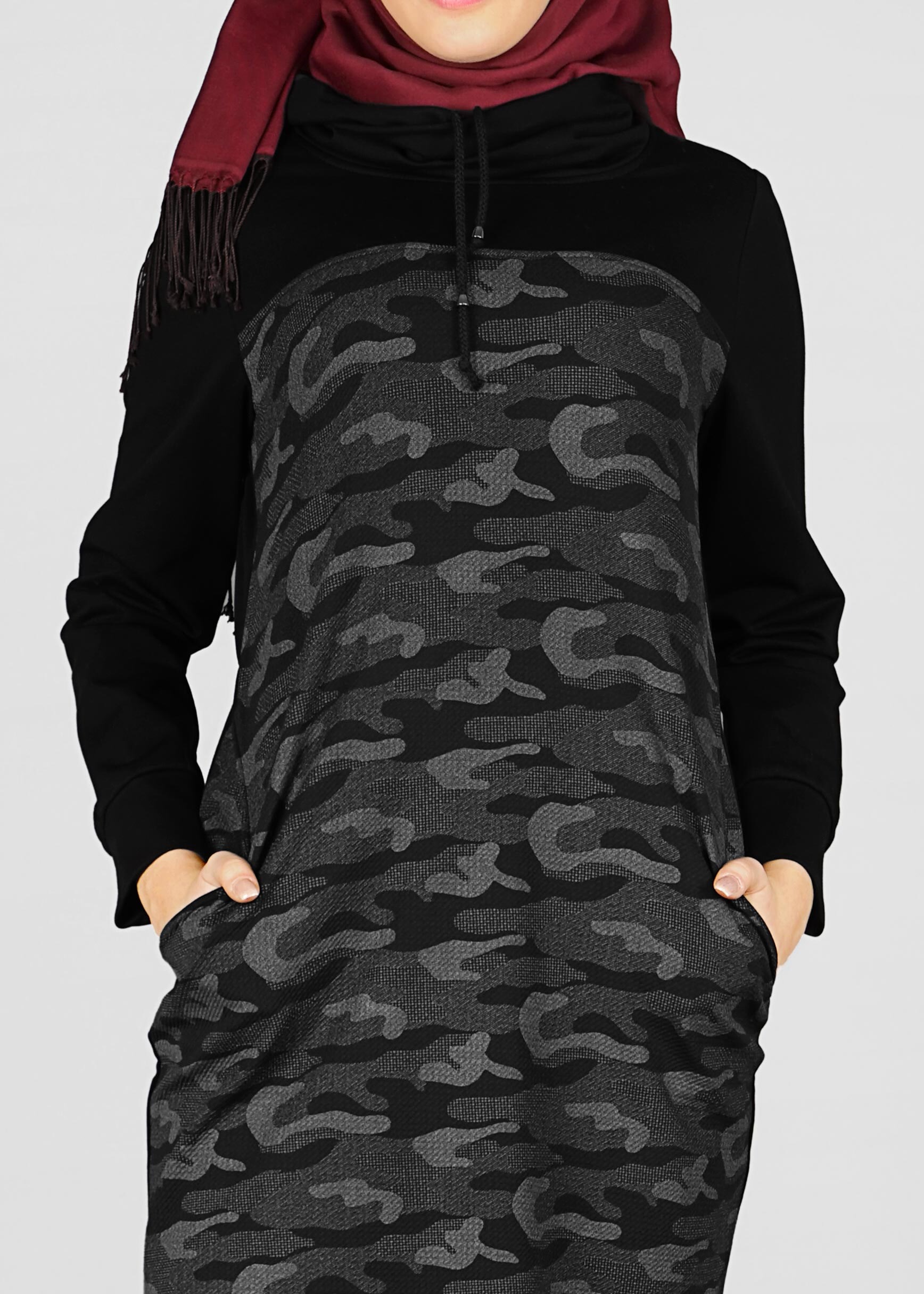 Tesettür giyim SİYAH 4861 TUNİK