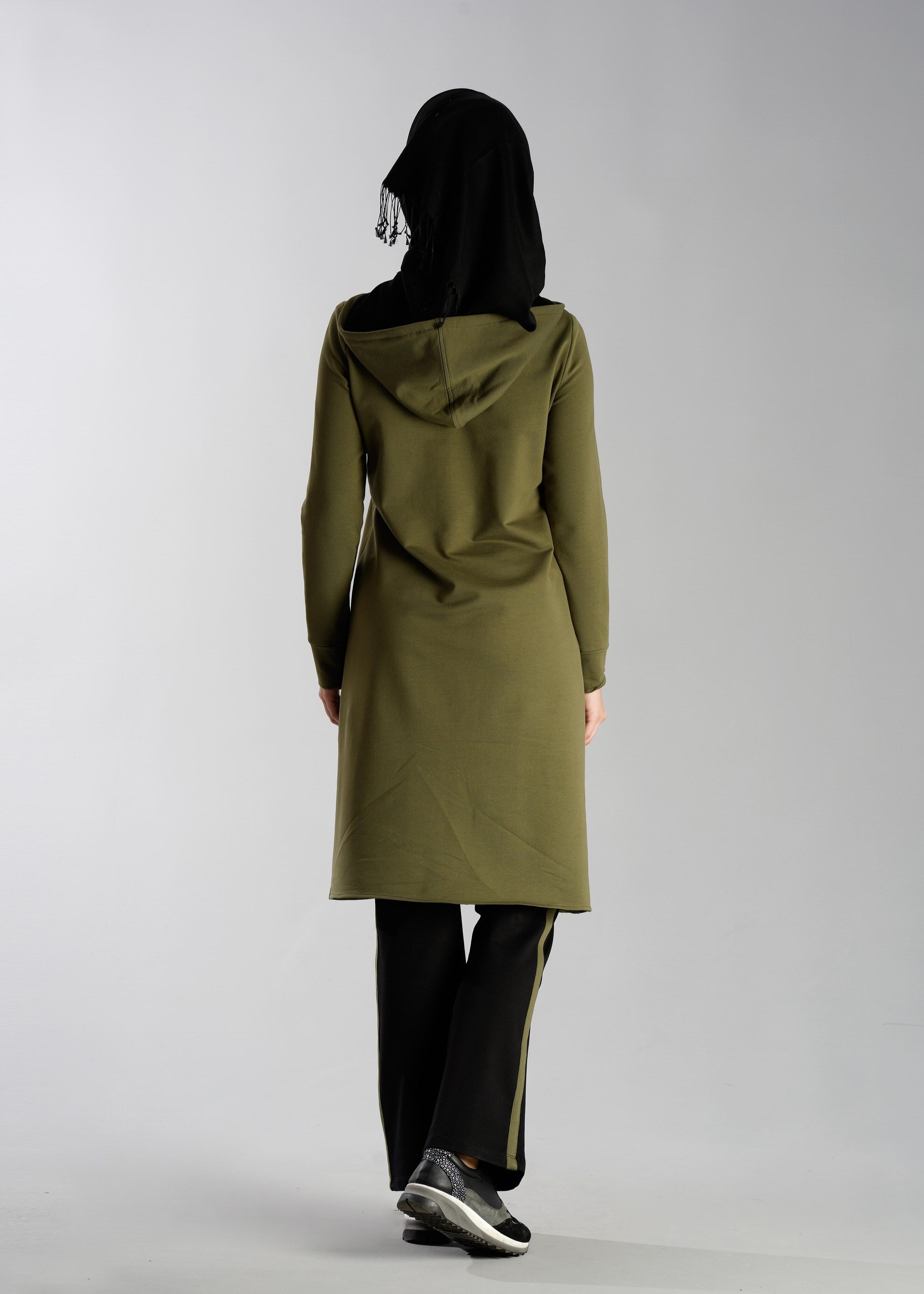 Tesettür giyim HAKİ 4863 EŞOFMAN TAKIMI