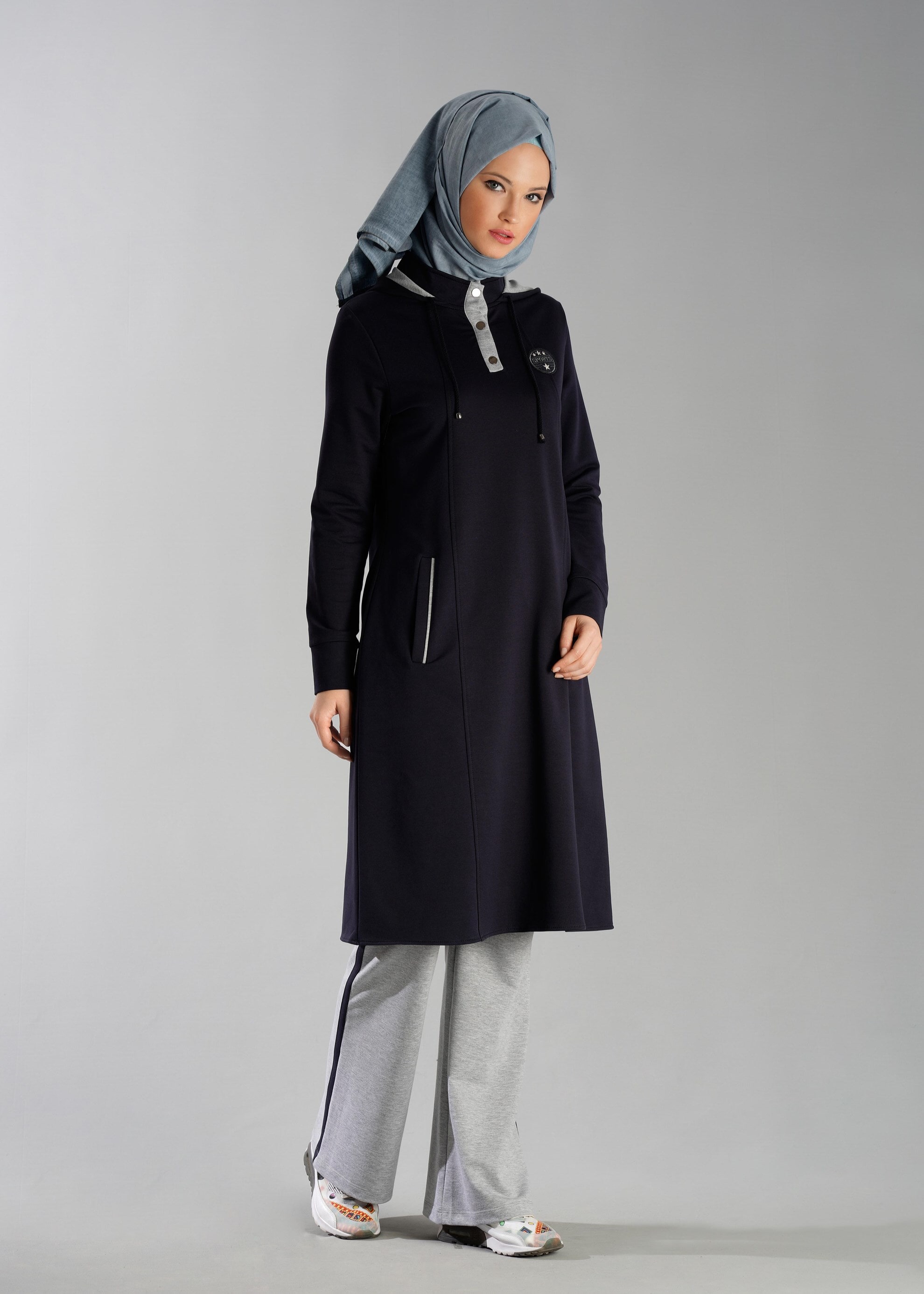 Tesettür giyim LACİVERT 4863 EŞOFMAN TAKIMI