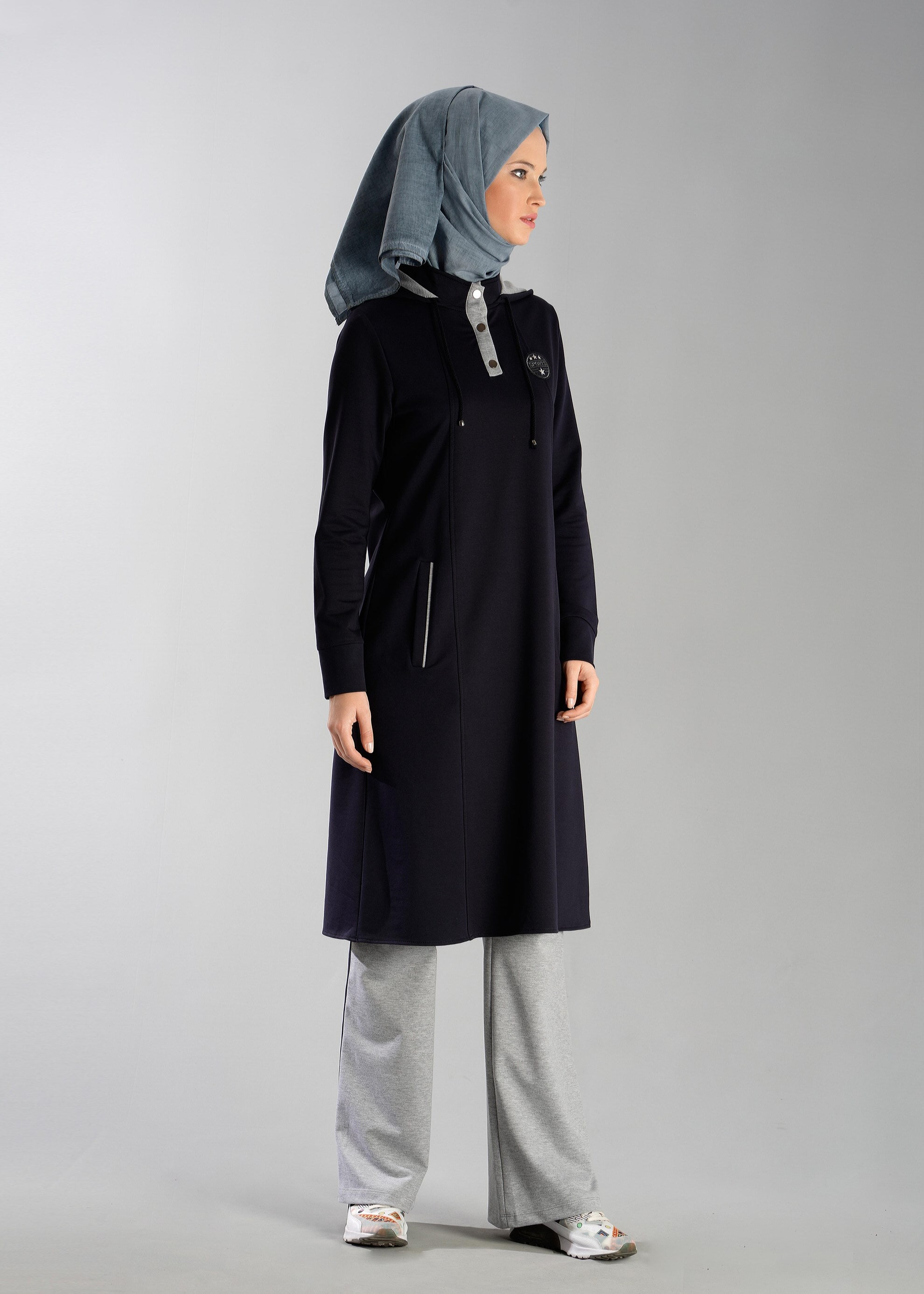 Tesettür giyim LACİVERT 4863 EŞOFMAN TAKIMI