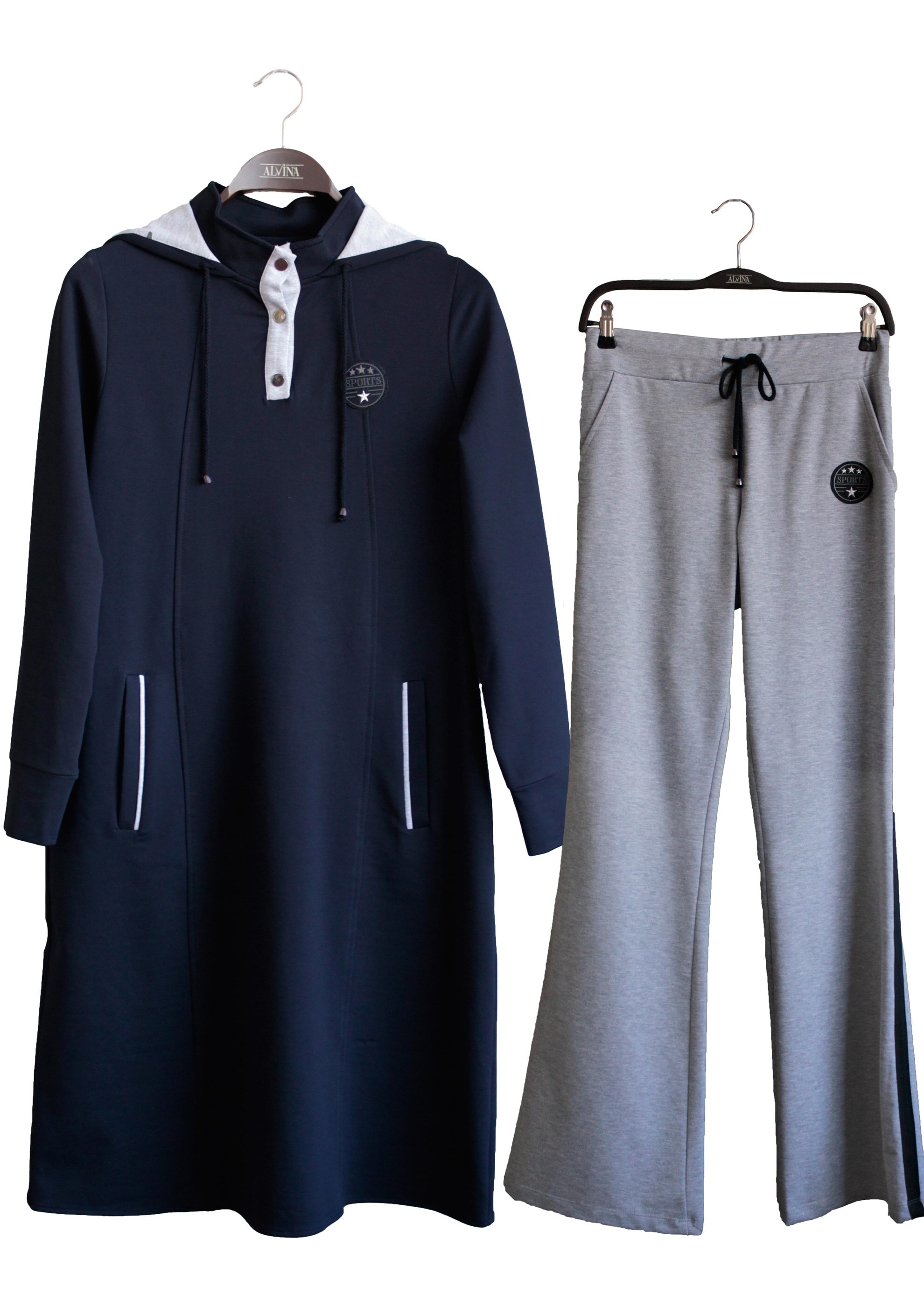 Tesettür giyim LACİVERT 4863 EŞOFMAN TAKIMI