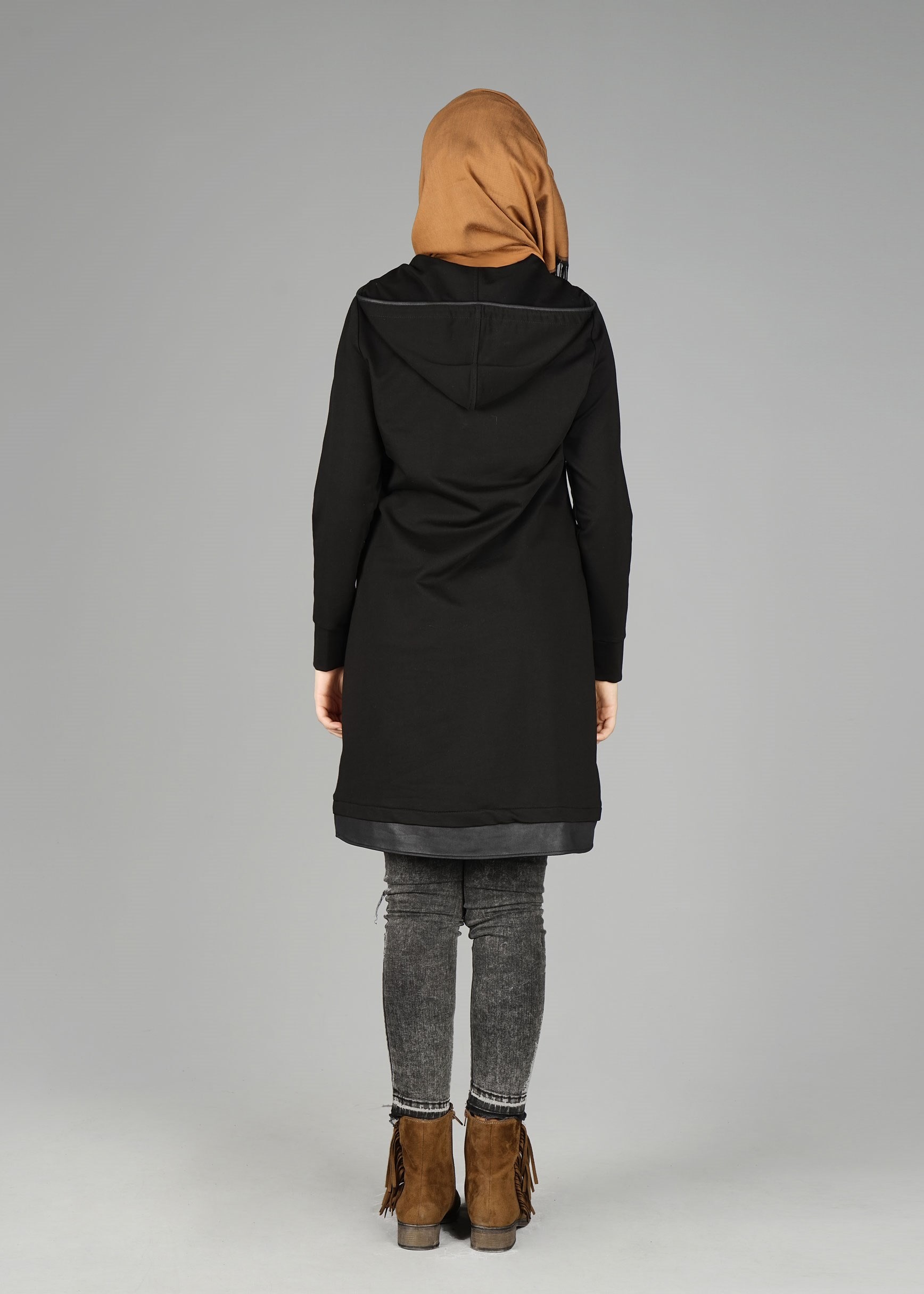 Tesettür giyim SİYAH 4875 TUNİK