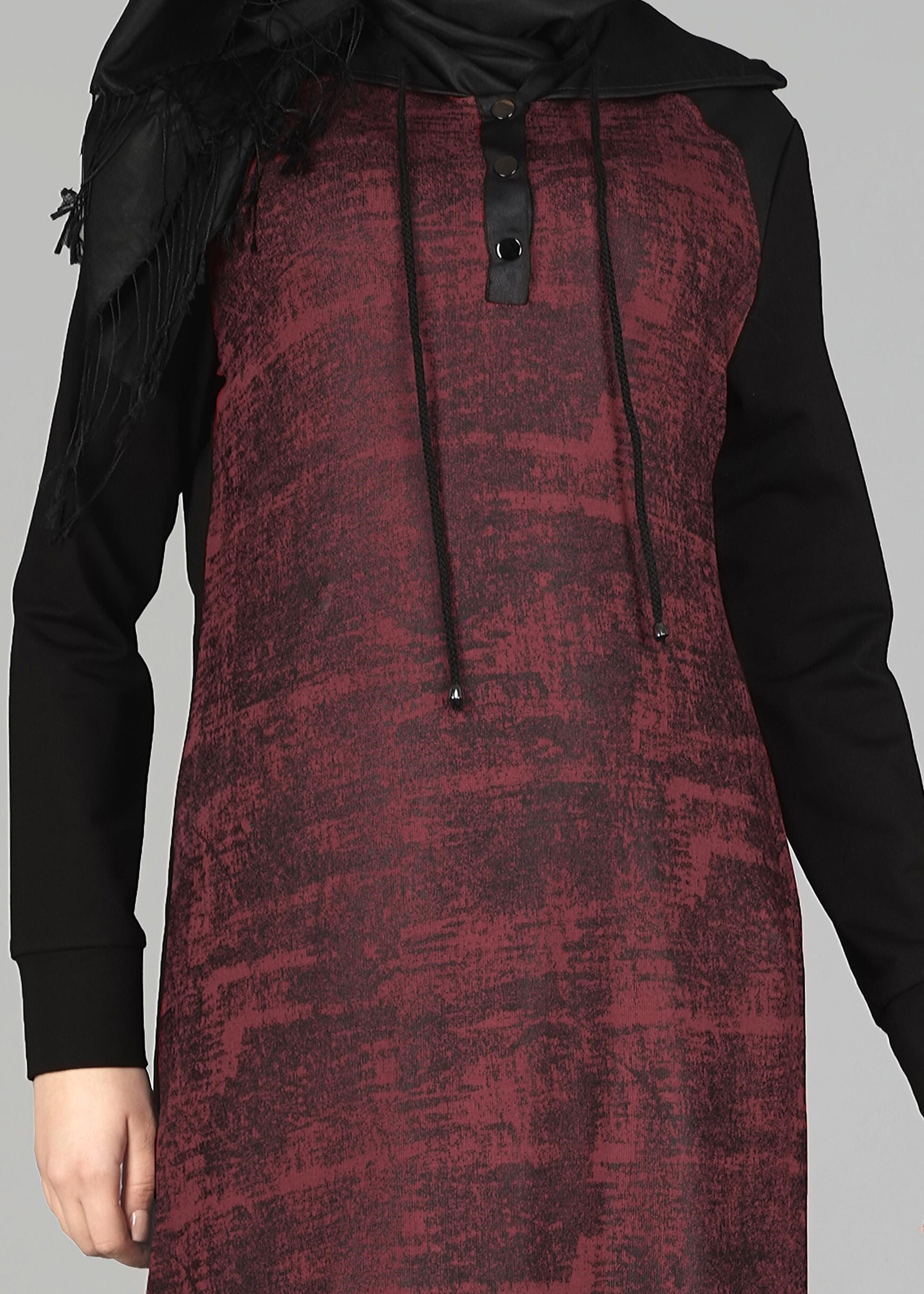 Tesettür giyim BORDO 4875 TUNİK