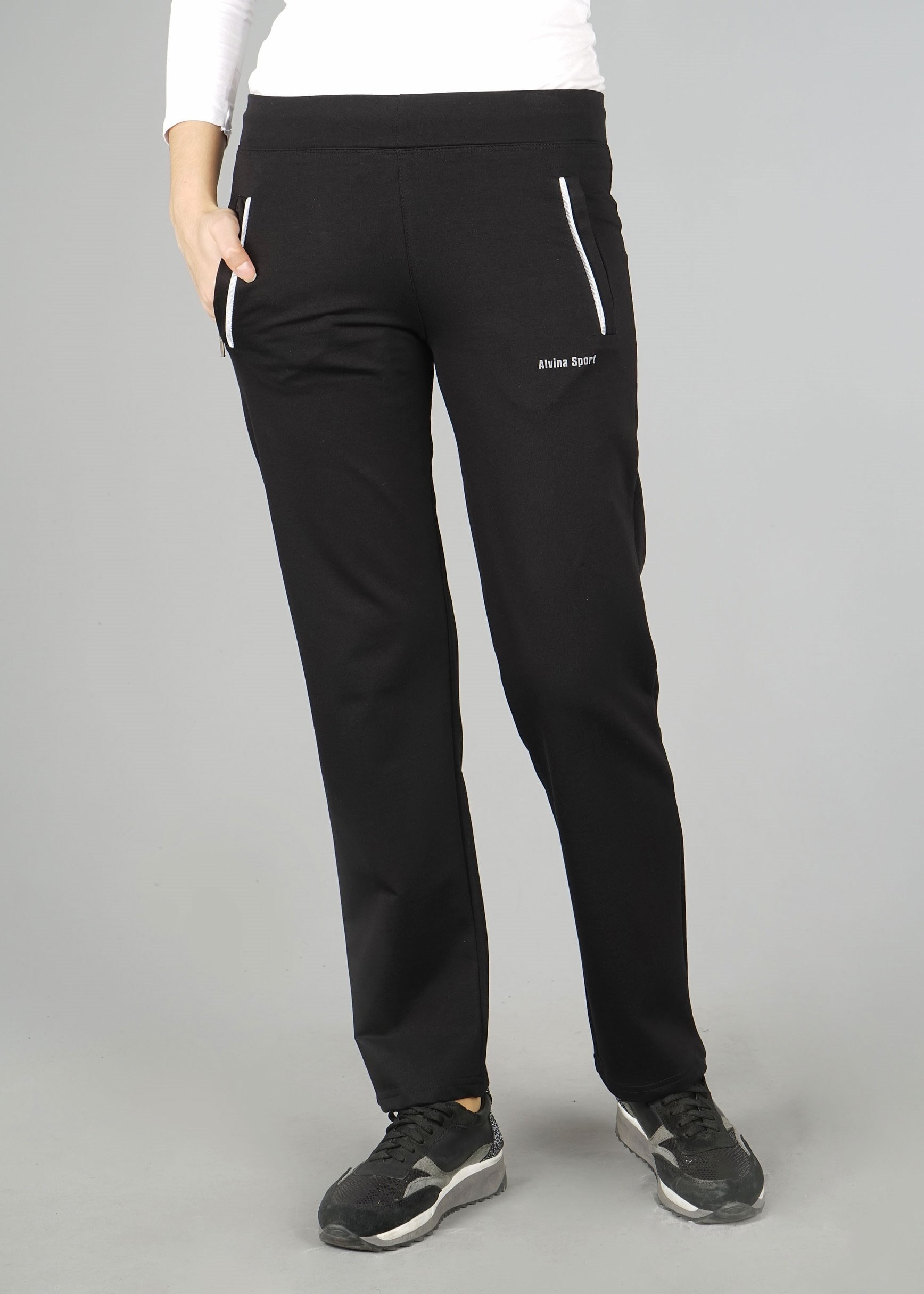 Tesettür giyim SİYAH PAMUKLU DÜŞÜK BEL EŞOFMAN ALTI 7052