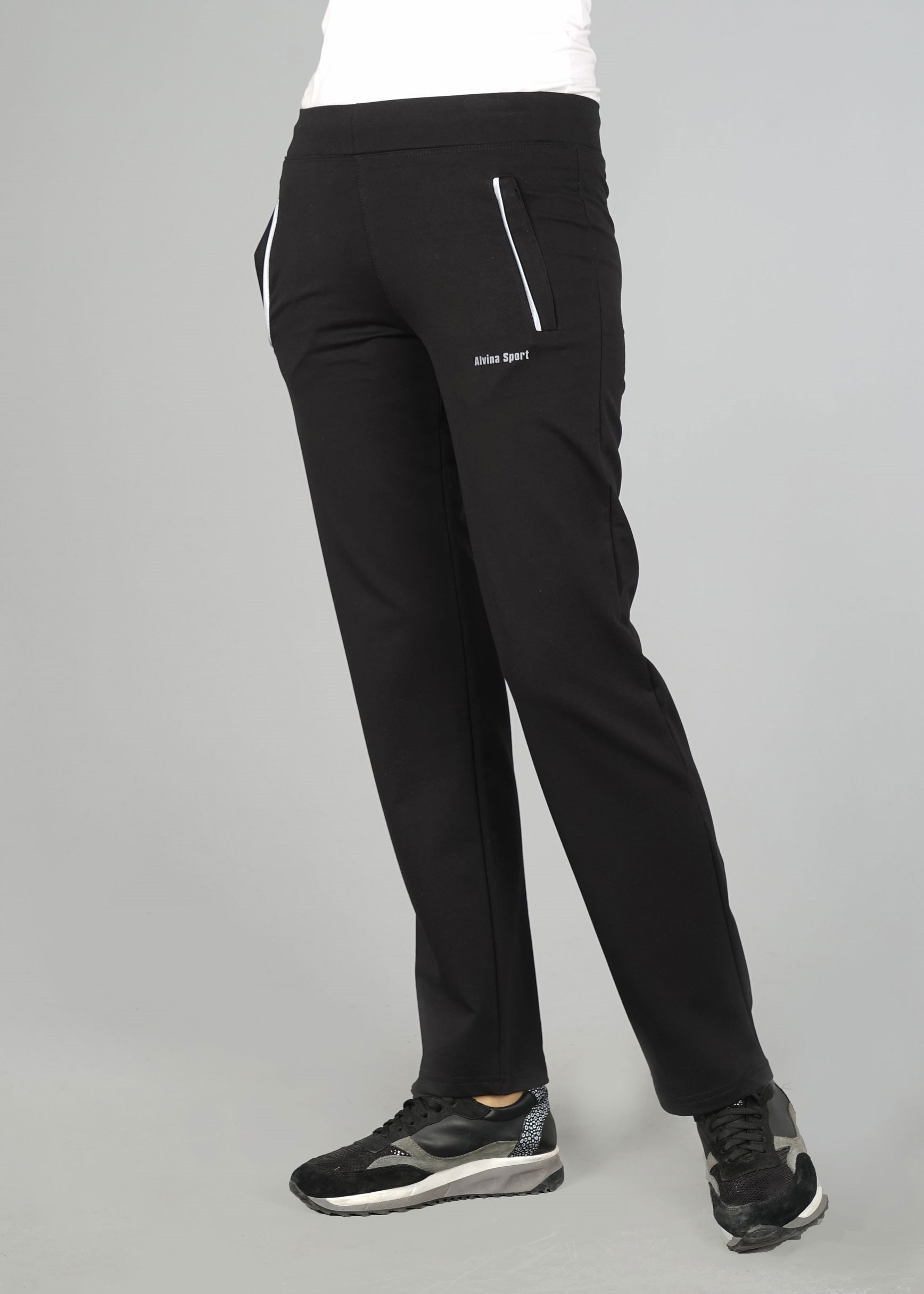 Tesettür giyim SİYAH PAMUKLU DÜŞÜK BEL EŞOFMAN ALTI 7052