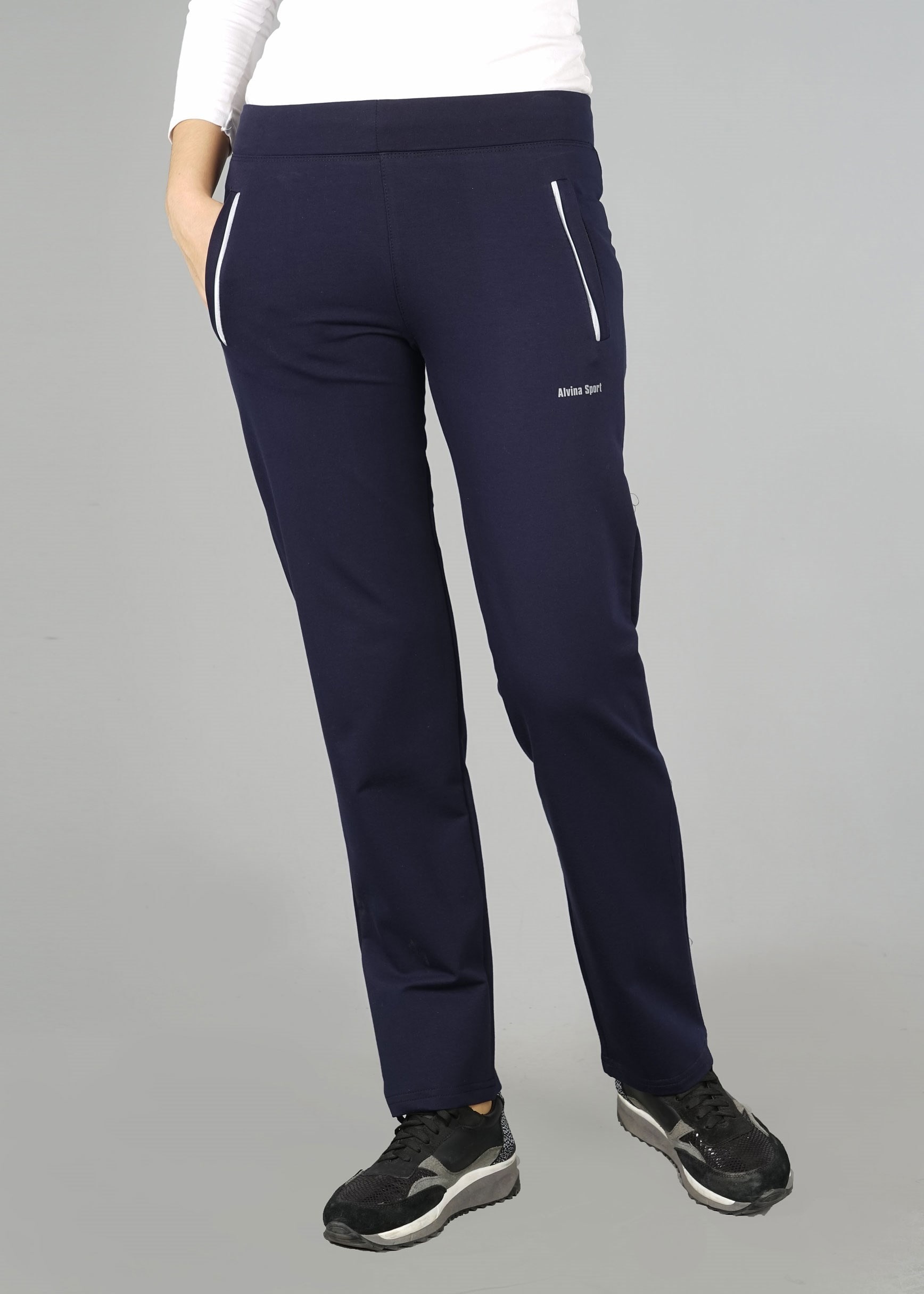 Hijab clothing NAVY BLUE COTTON LOW-WAIST JOGGERS 7052 