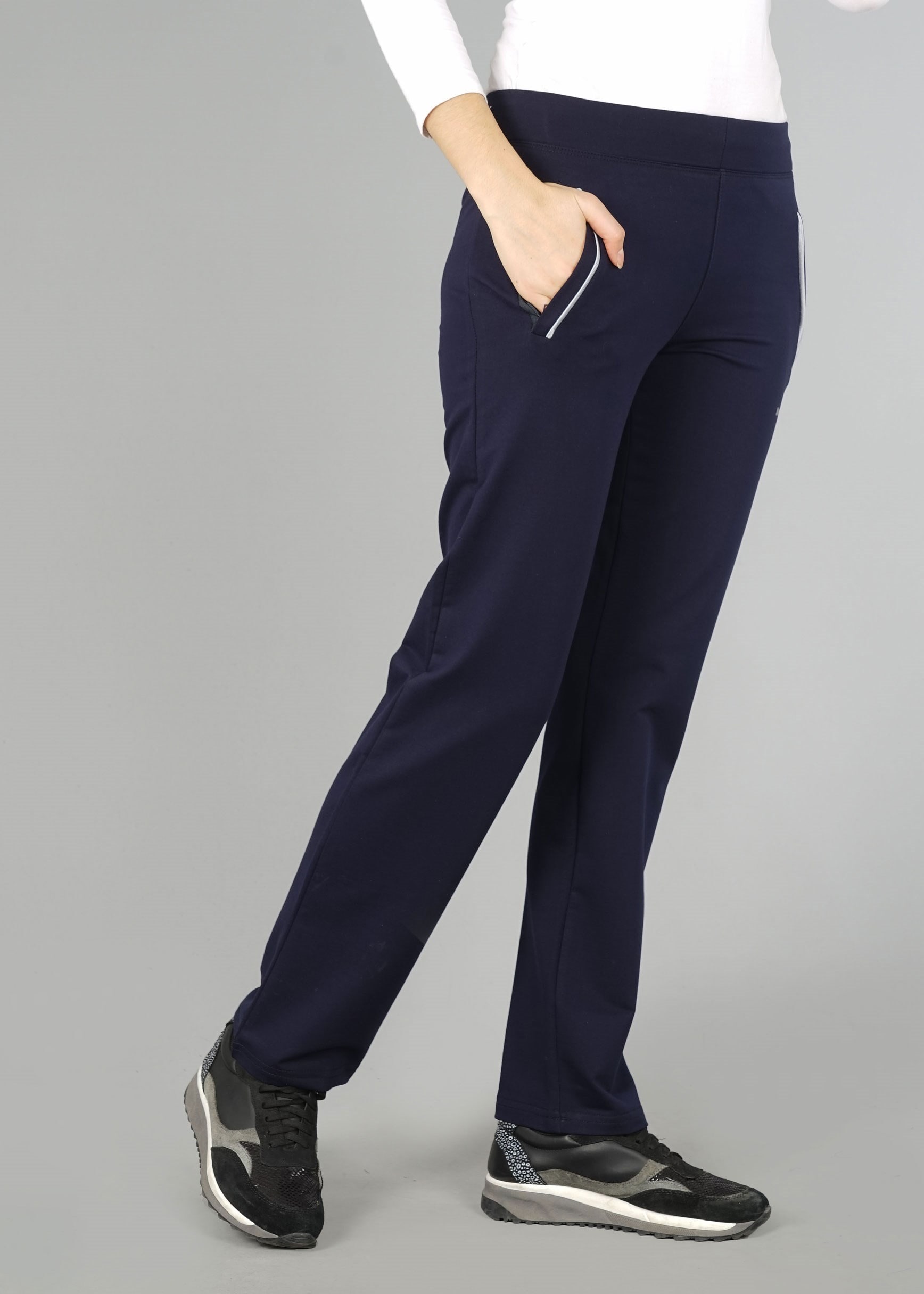 Hijab clothing NAVY BLUE COTTON LOW-WAIST JOGGERS 7052 