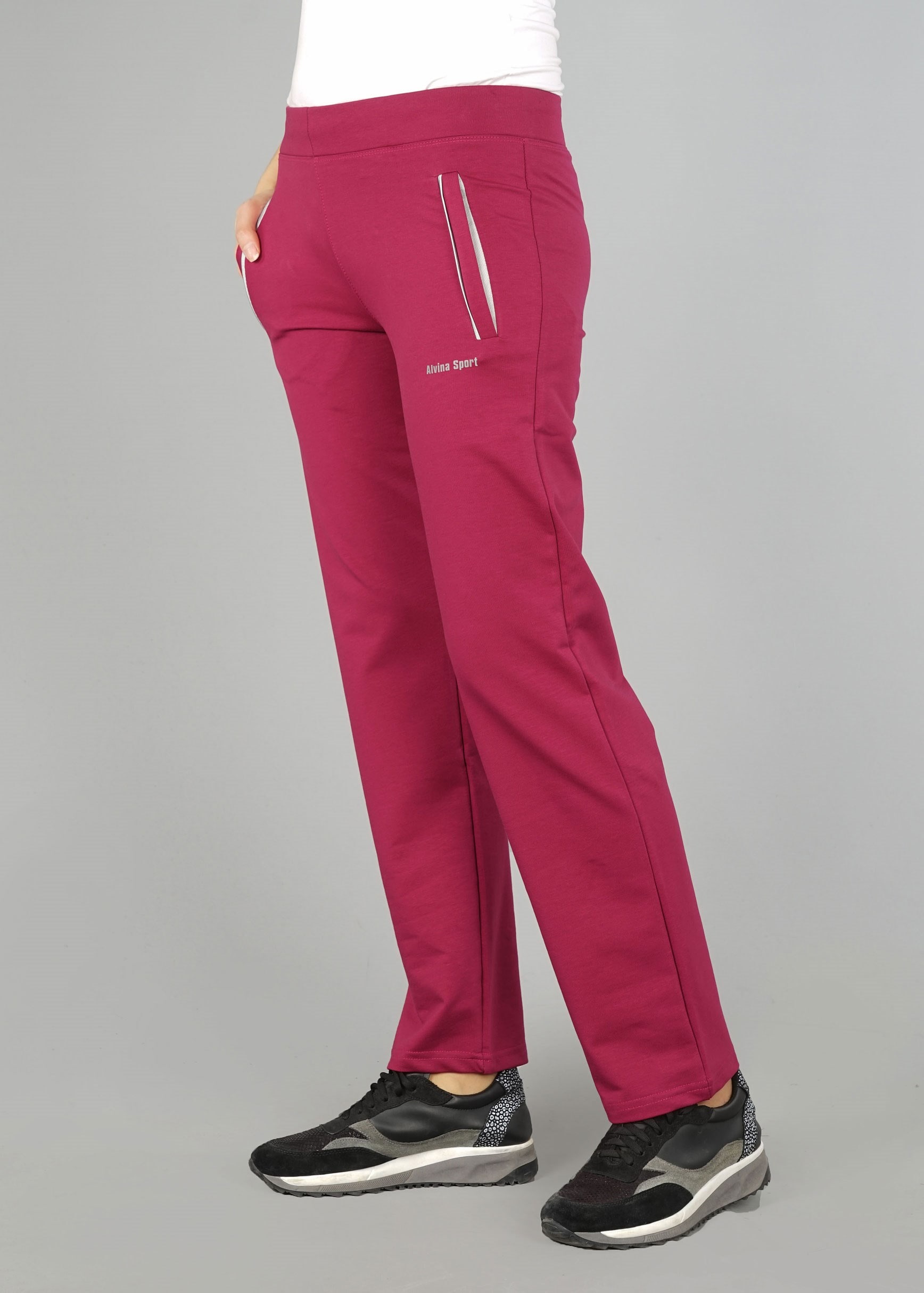 Vêtements hijab POURPRE PANTALON DE JOGGING EN COTON 7052 