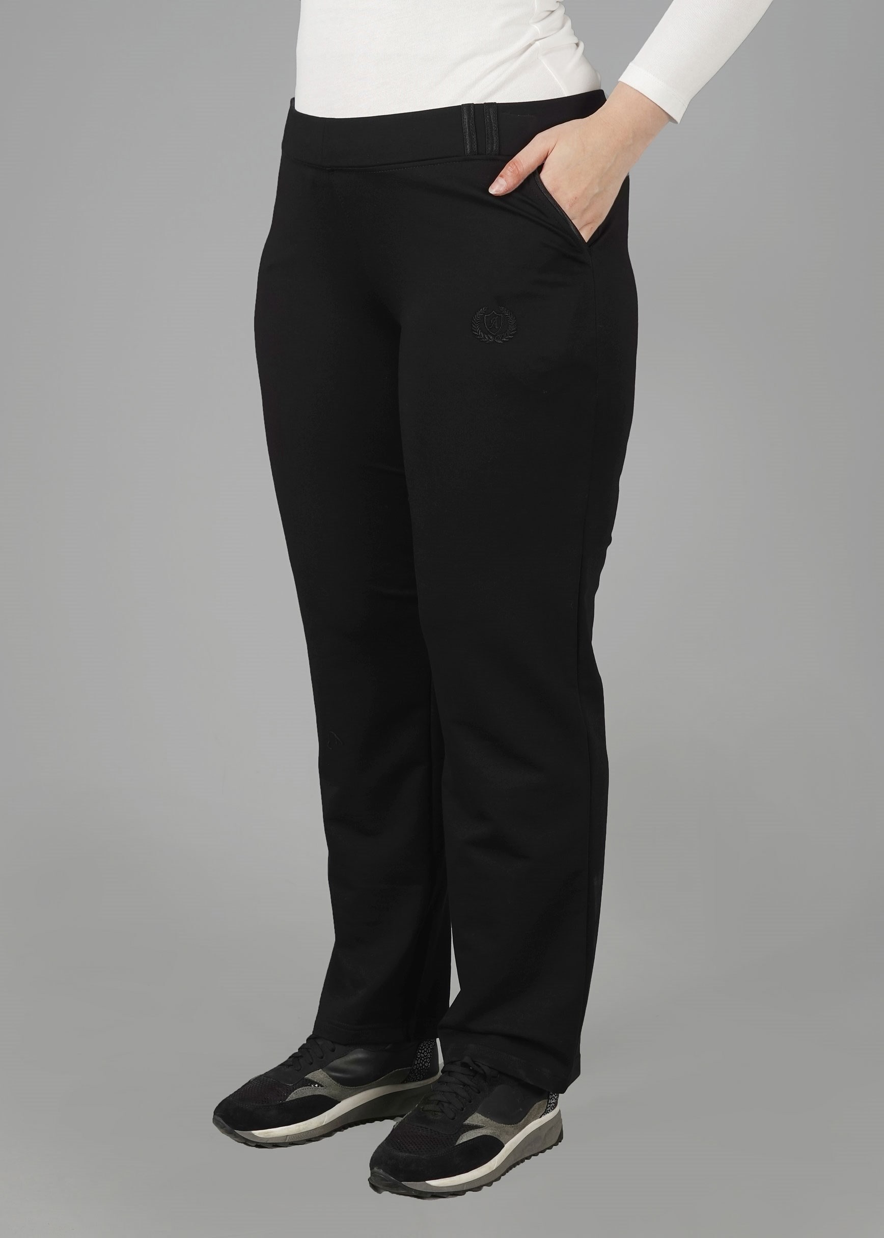 Tesettür giyim SİYAH CEPLİ ORTA BEL EŞOFMAN ALTI 7053