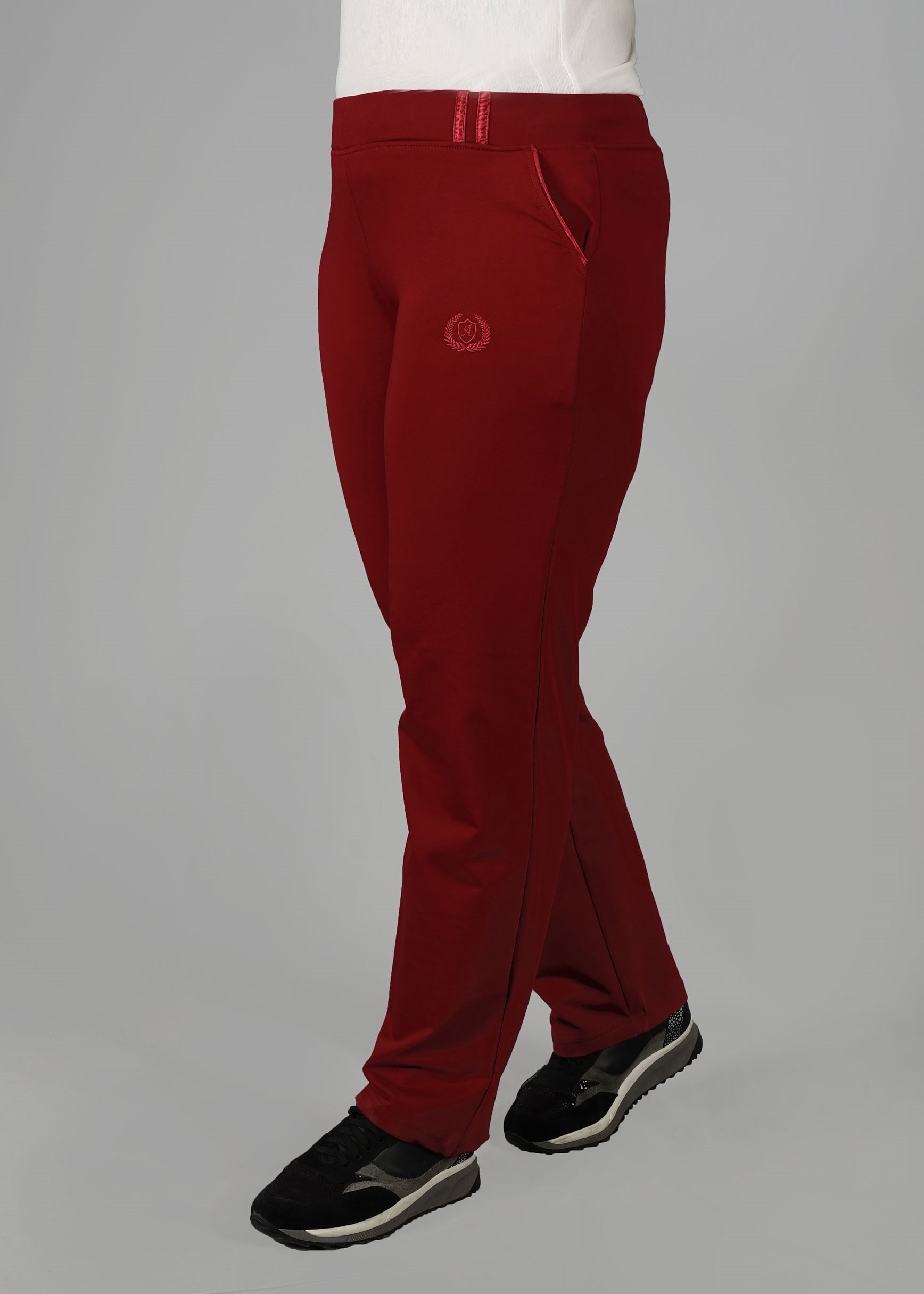 Vêtements hijab ROUGE BORDEAUX PANTALON DE JOGGING AVEC POCHES 7053 