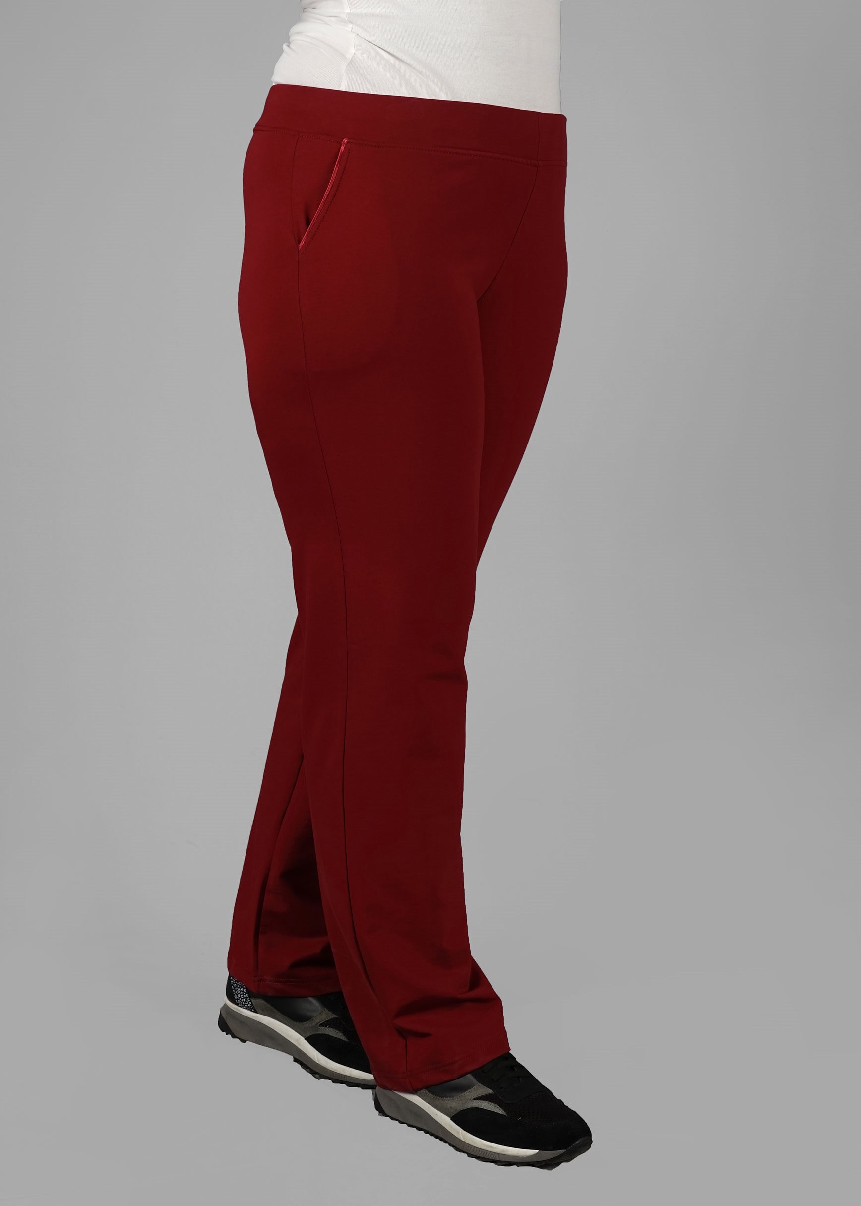 Vêtements hijab ROUGE BORDEAUX PANTALON DE JOGGING AVEC POCHES 7053 