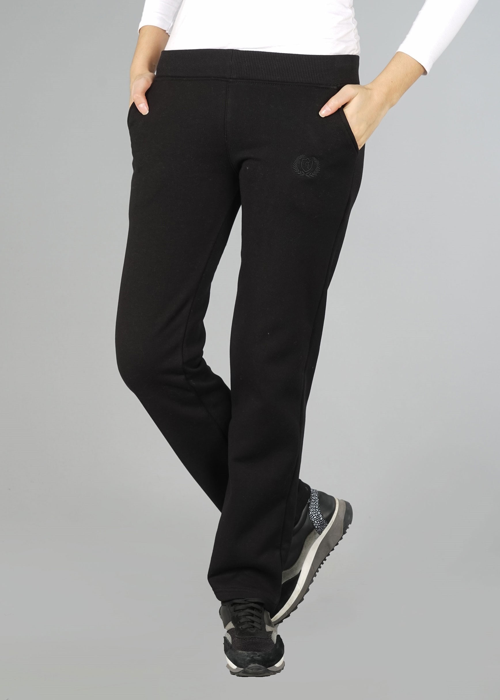 Vêtements hijab NOIR PANTALON DE JOGGING EN COTON 7055