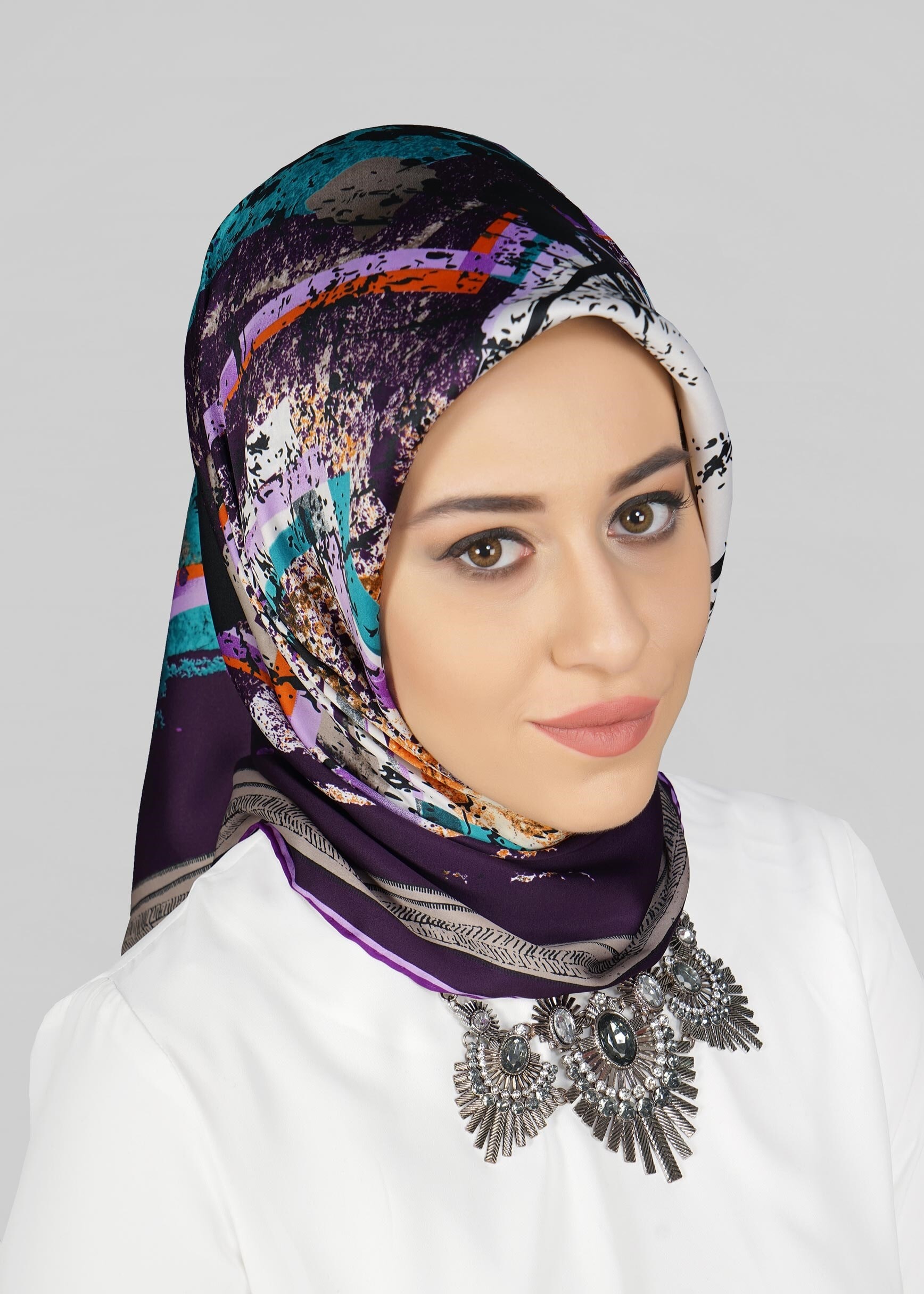 Tesettür giyim MÜRDÜM 12767 ALVİNA DESENİ EŞARP