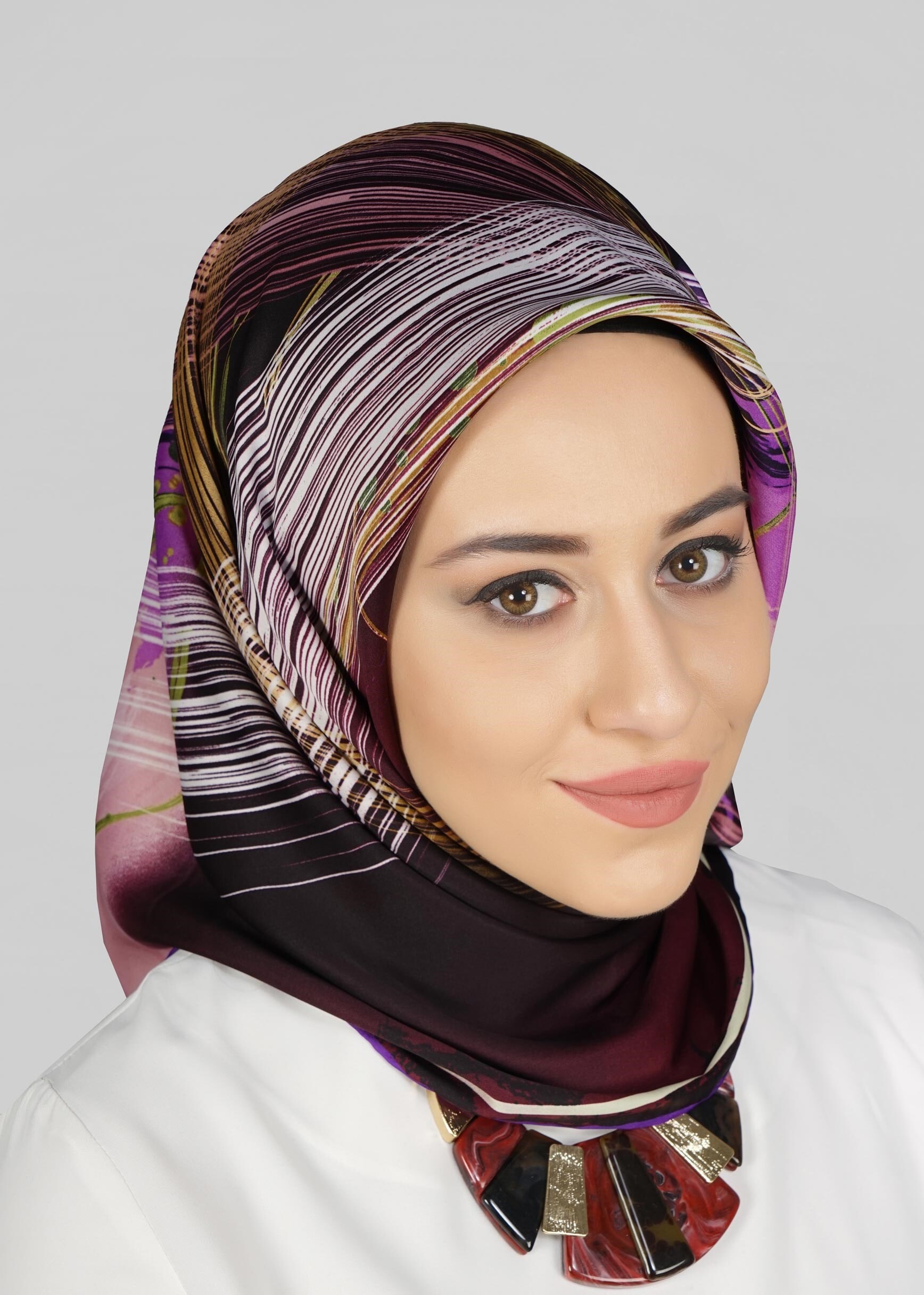 Tesettür giyim MÜRDÜM 12768 ALVİNA DESENLİ EŞARP