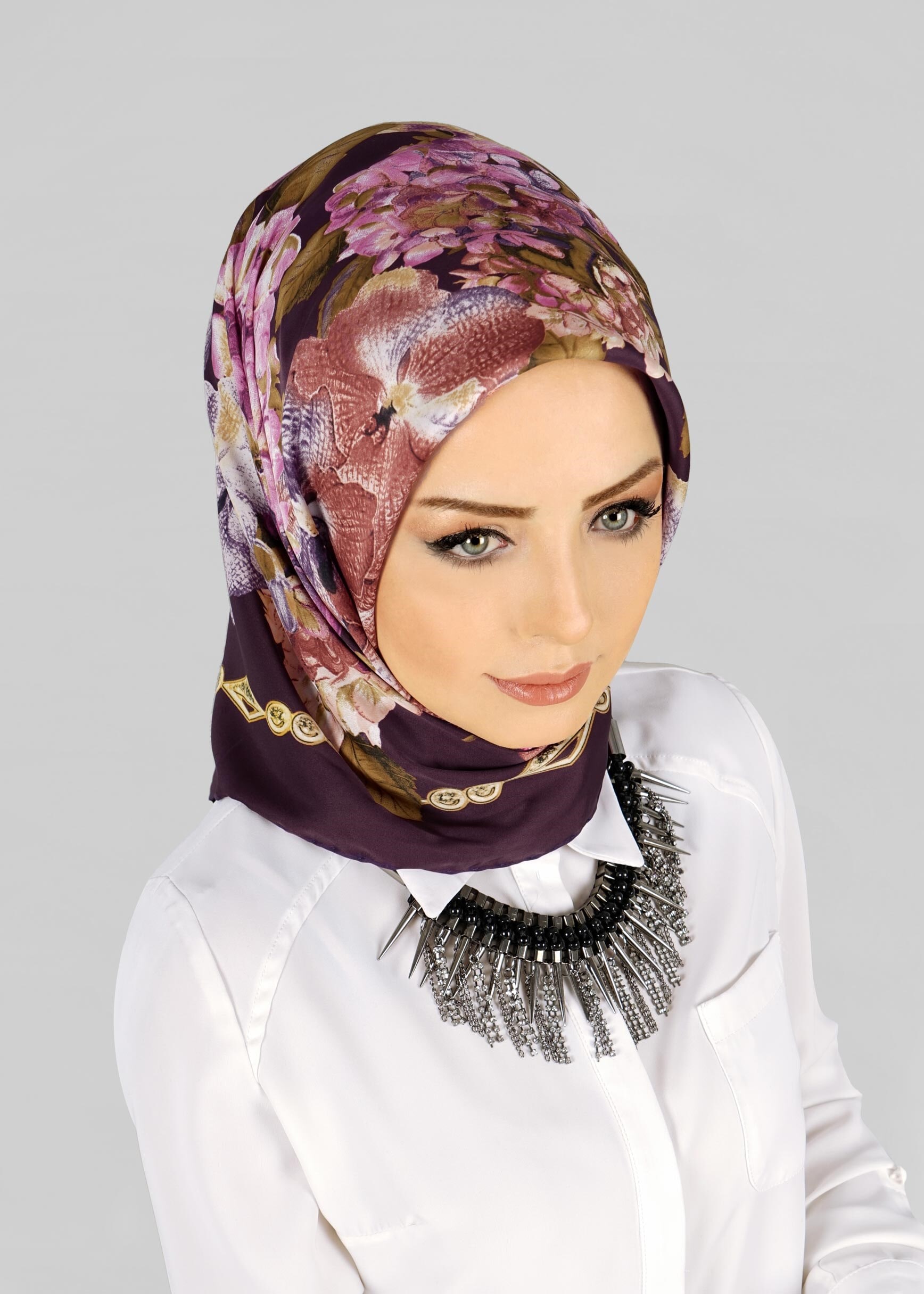 Tesettür giyim MÜRDÜM 12769 ALVİNA DESENLİ EŞARP