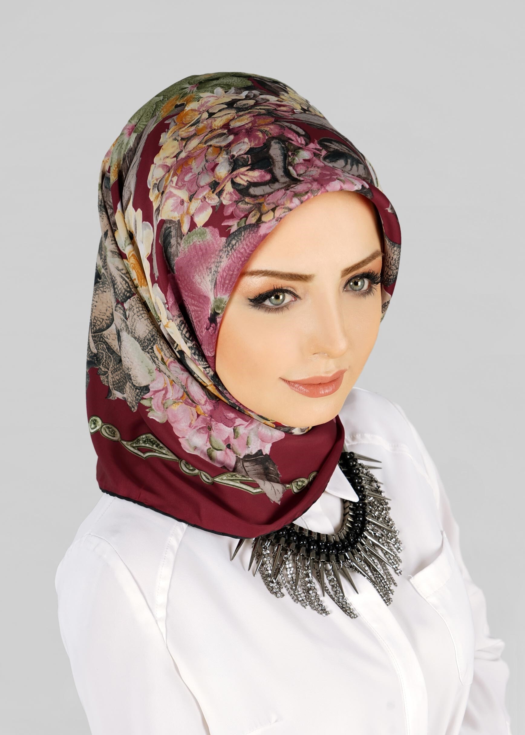 Tesettür giyim MOR 12769 ALVİNA DESENLİ EŞARP