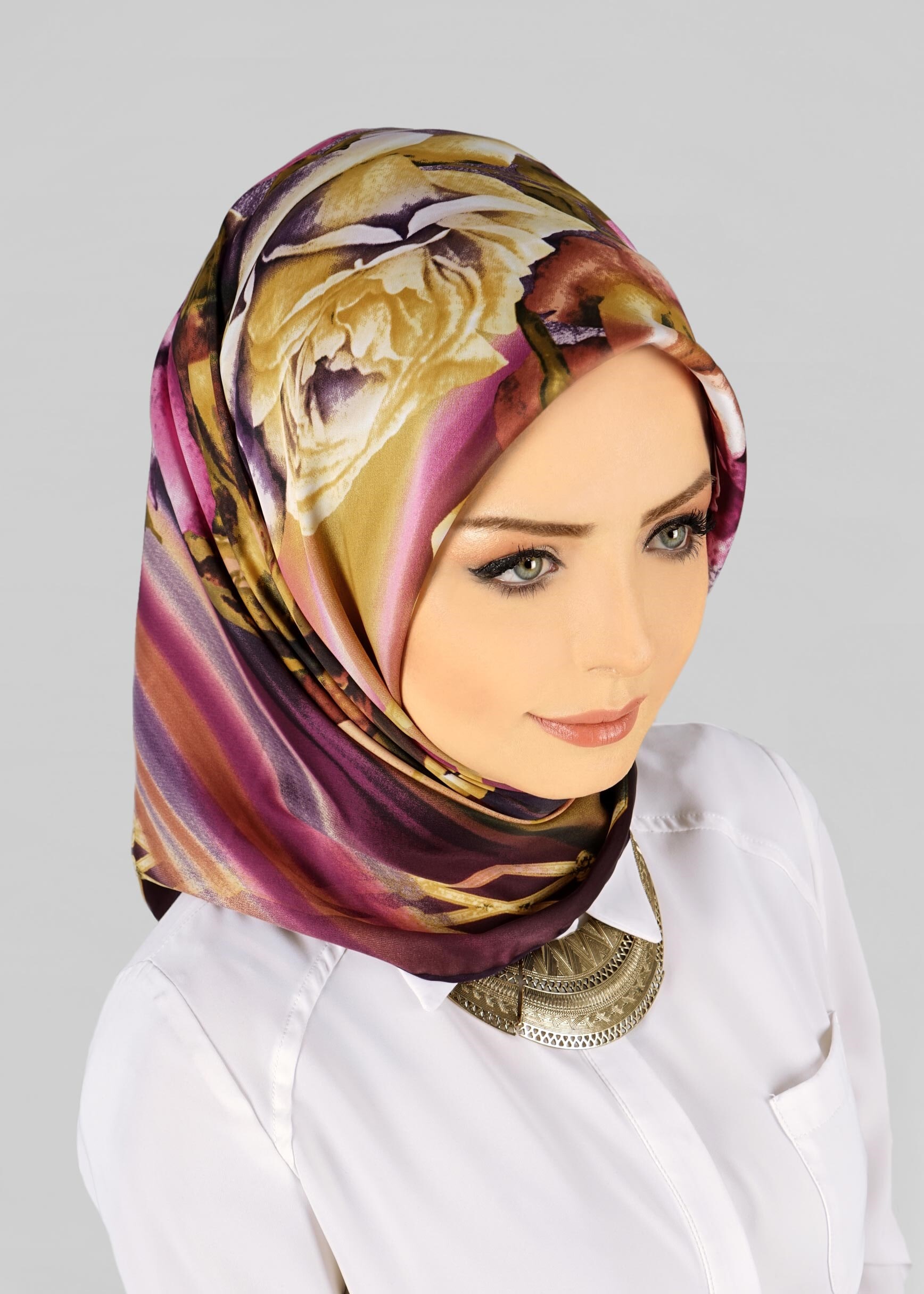 Tesettür giyim MÜRDÜM 12770 ALVİNA DESENLİ EŞARP