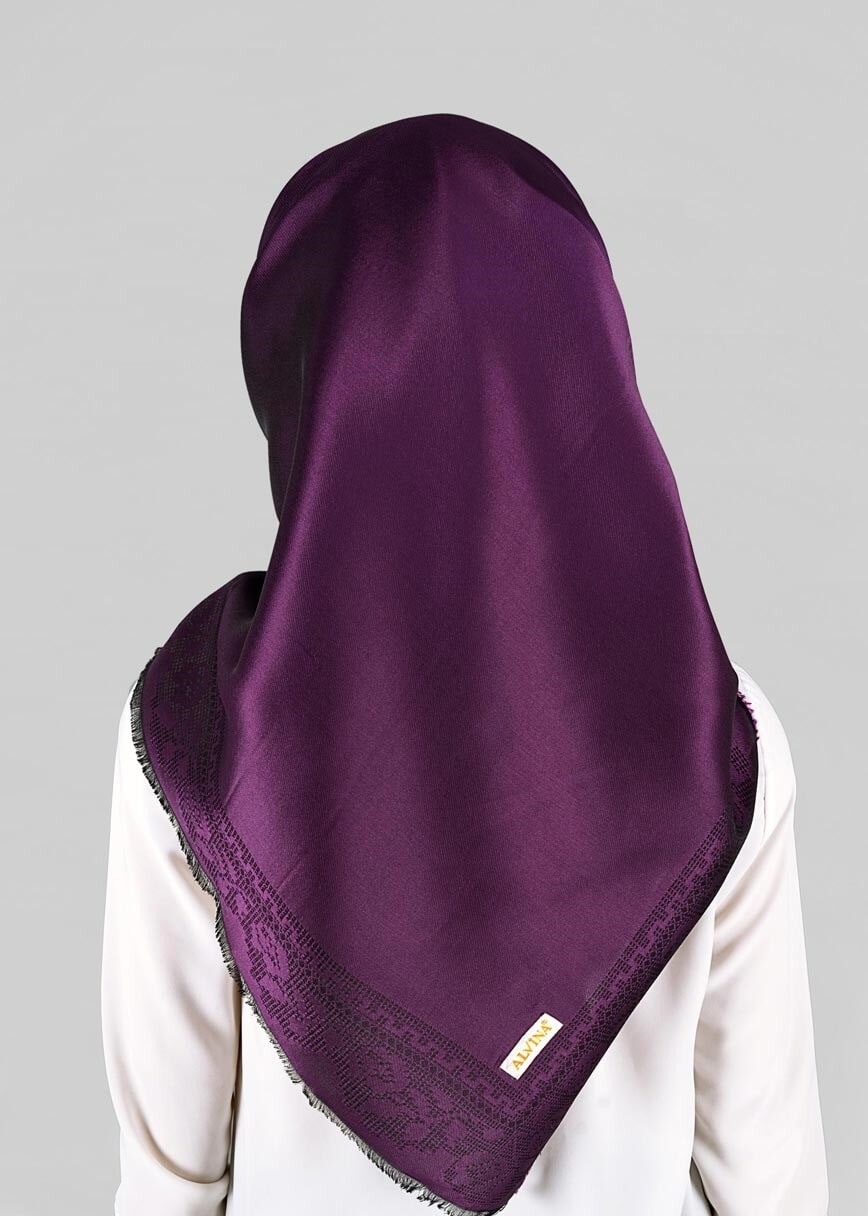 Tesettür giyim MOR 9815-1 ALVİNA DANTEL DESENLİ ESARP