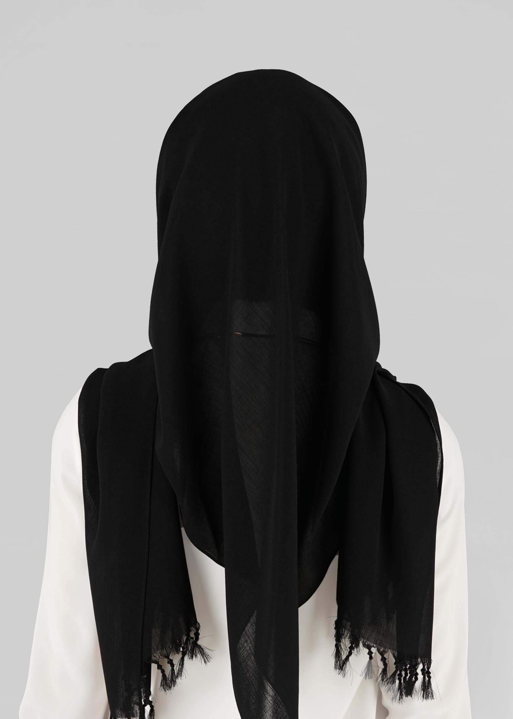 Tesettür giyim SİYAH 9829-2 ALVİNA PRATİK EŞARP