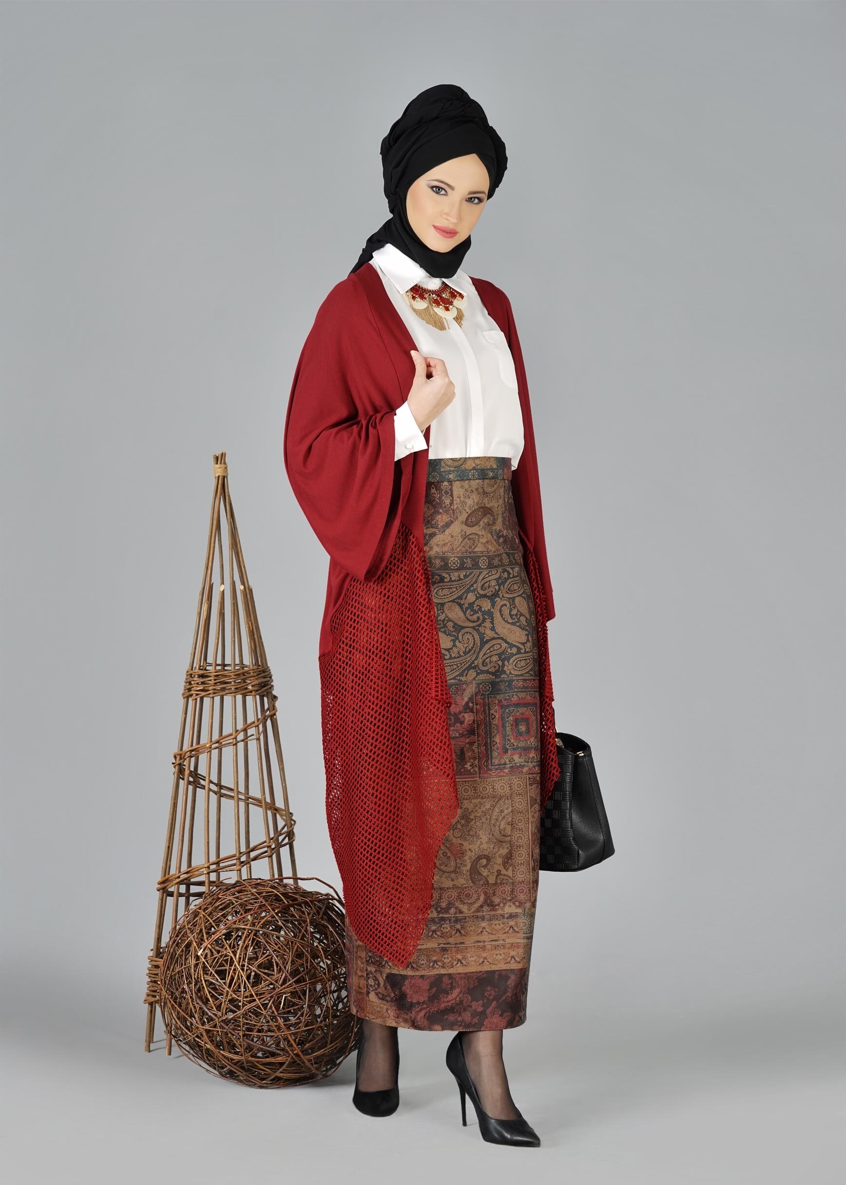 Tesettür giyim MÜRDÜM 6923 ETEK